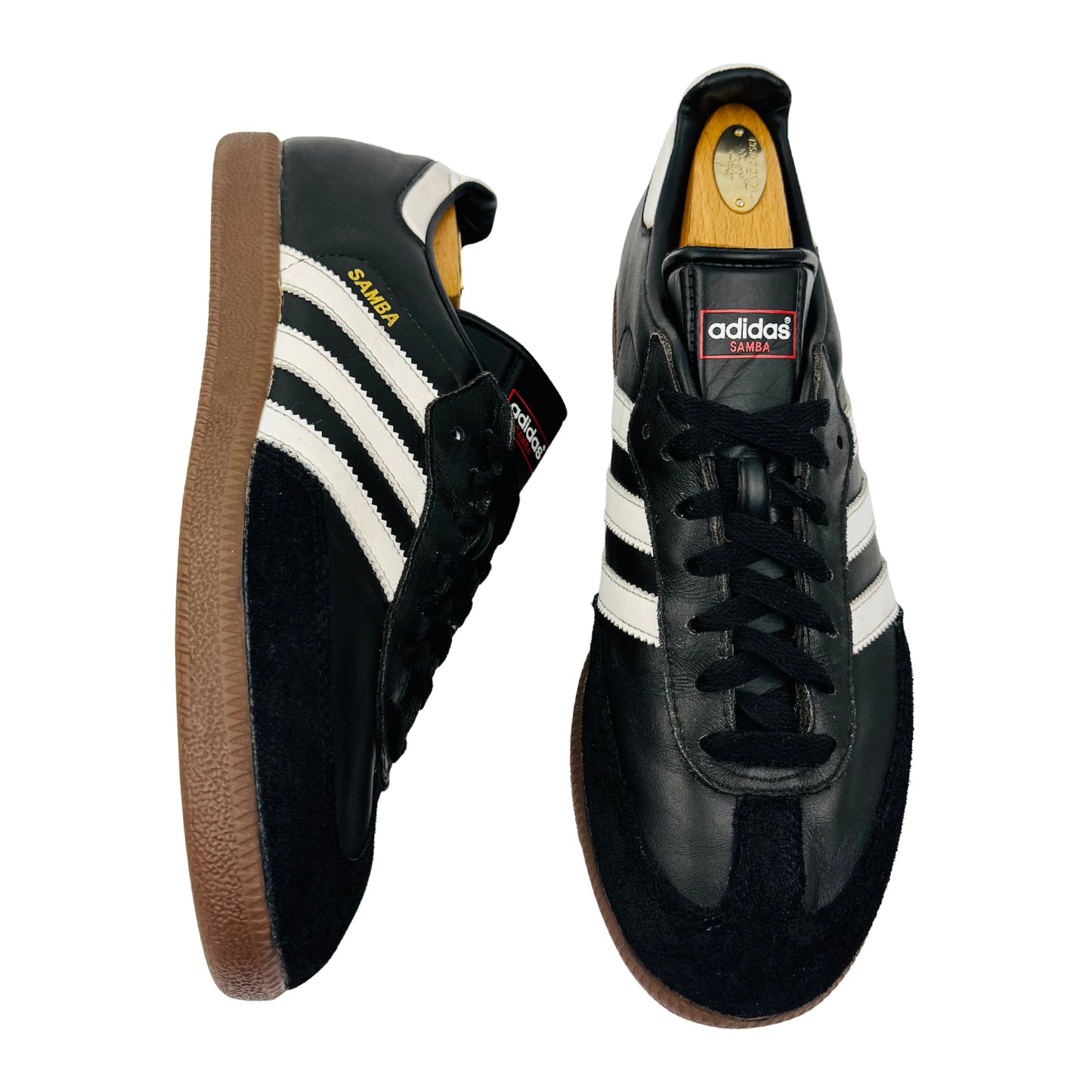 Adidas Samba Black Leather Sneakers (Size 43.5) - 019000