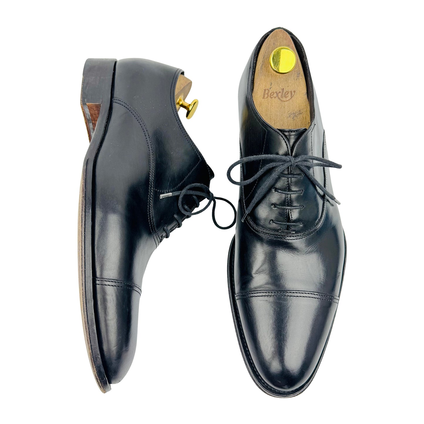 Russell & Bromley Culumus Leather Black Oxford Shoes (Size 42.5/43)