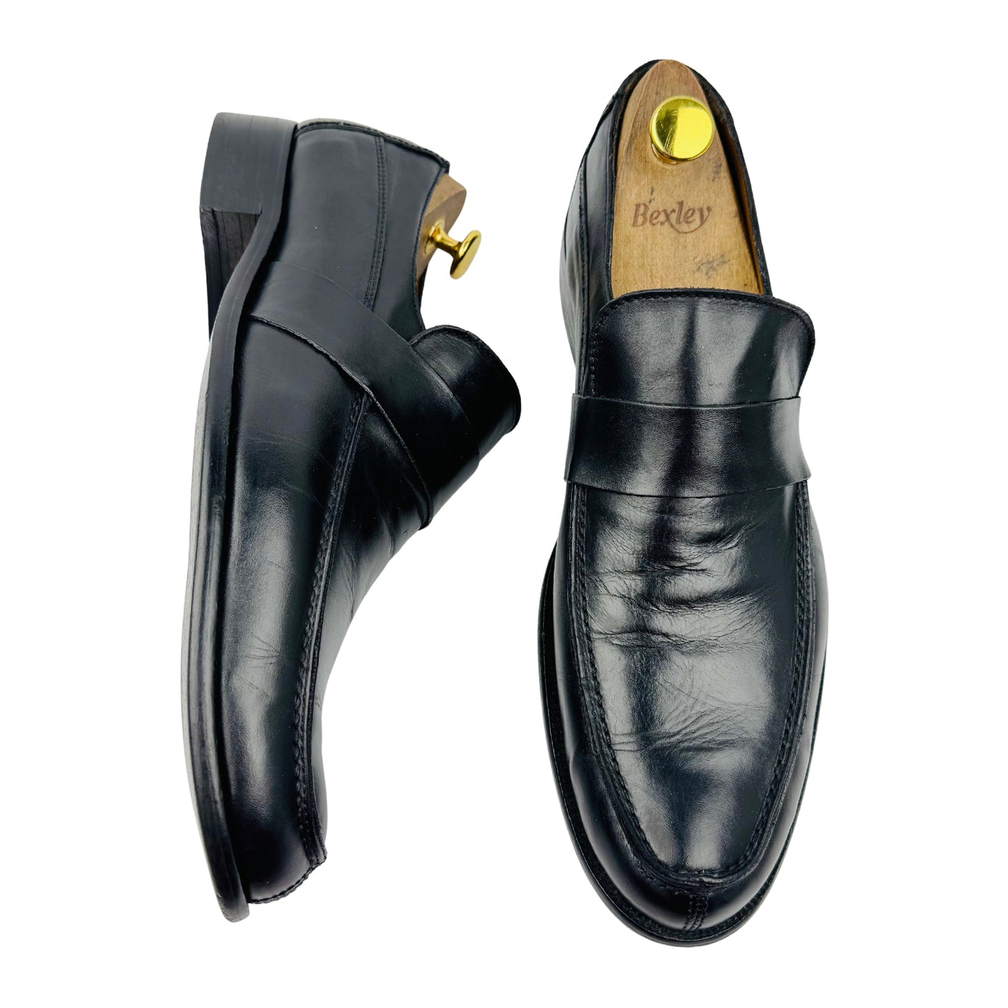 ZARA Men's Black Leather Spain Made Loafer (Size 43)