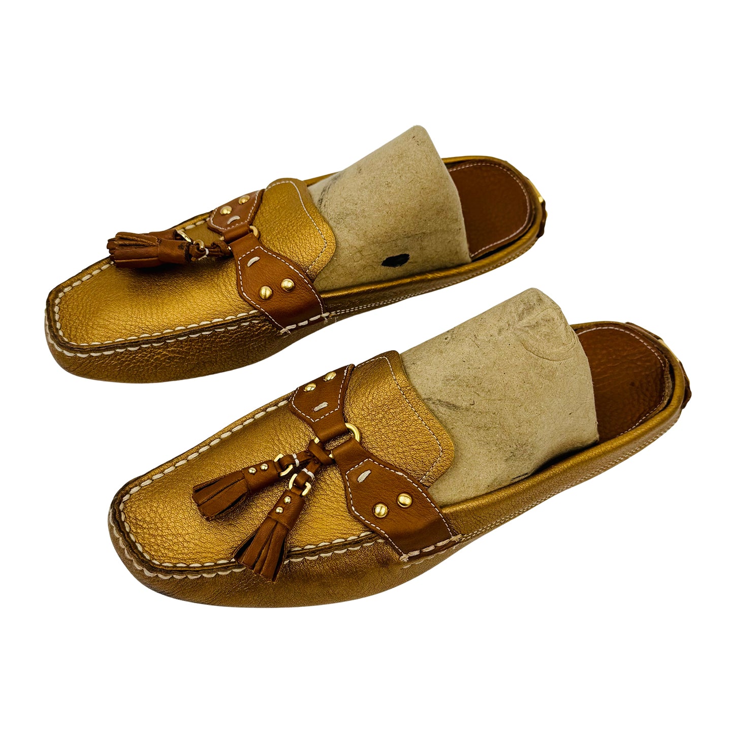Cole Haan Golden leather Mules (Size 38) - D17633