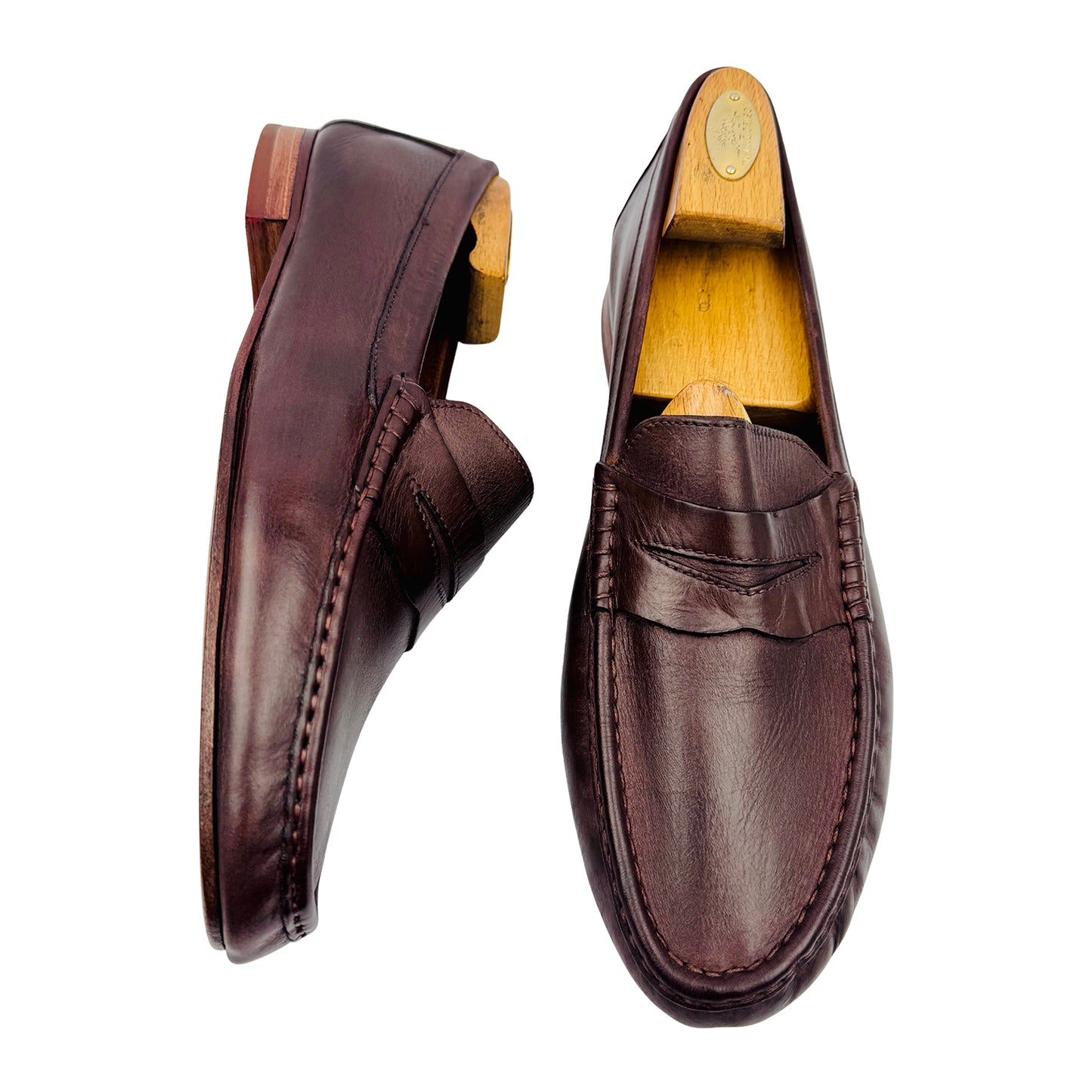 Bally Men's Brown Leather Penny Loafers (Size 44/44.5)