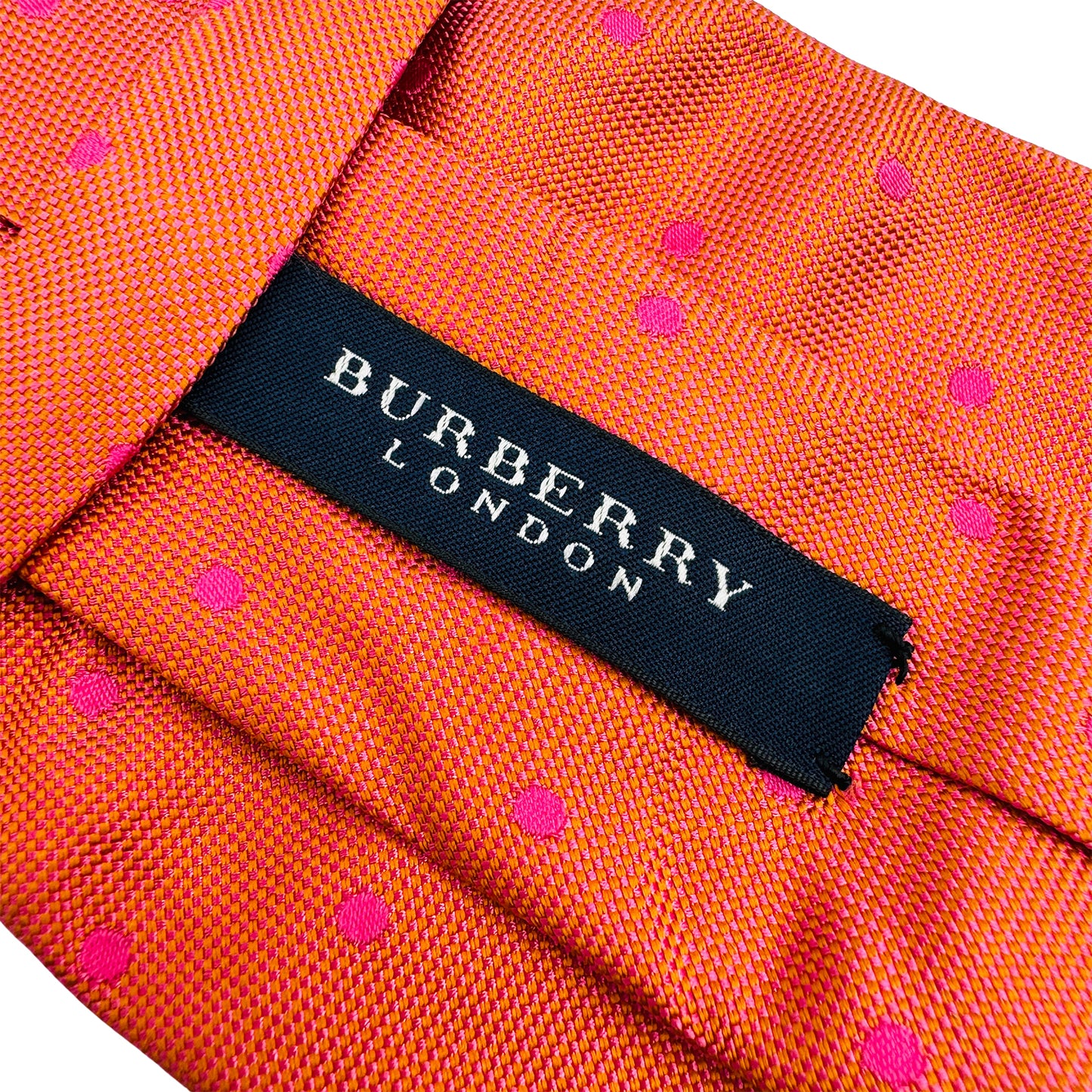 Burberry London Orange 'Polka Dots' Tie (Size Regular)