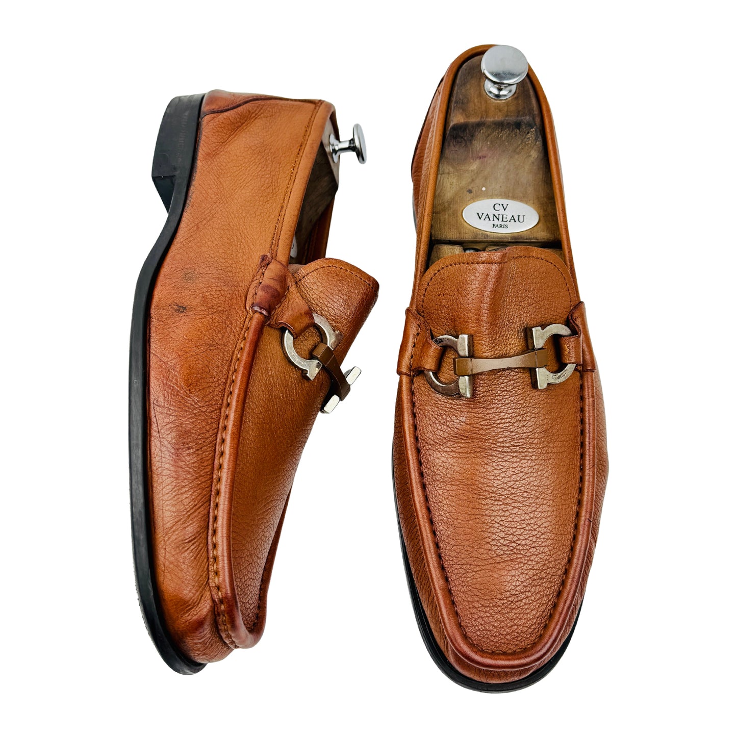 Salvatore Ferragamo Grandioso Gancini Bit Loafers (Size 44)