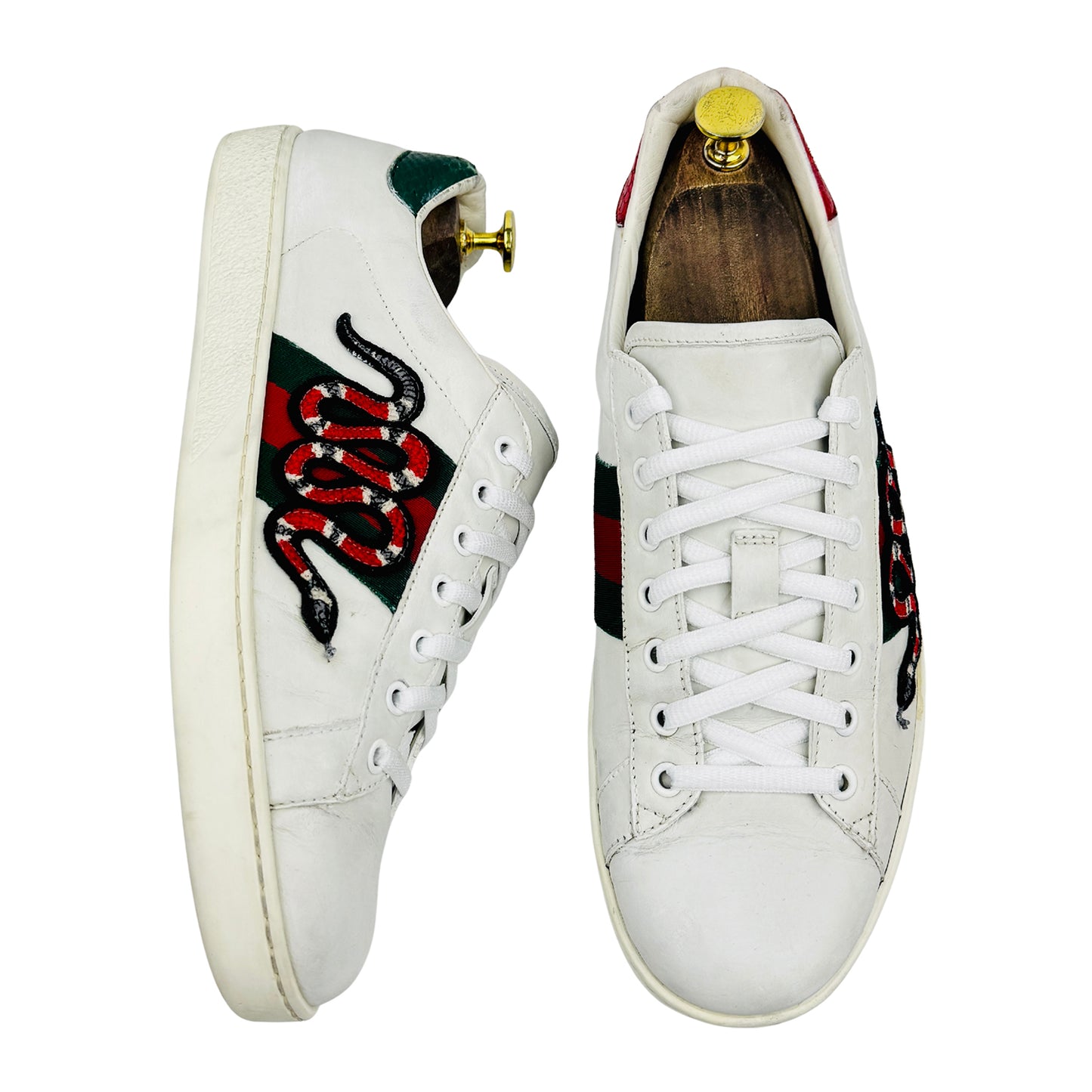 Gucci Ace Embroidered Snake Sneakers (Size 42.5) - 456230