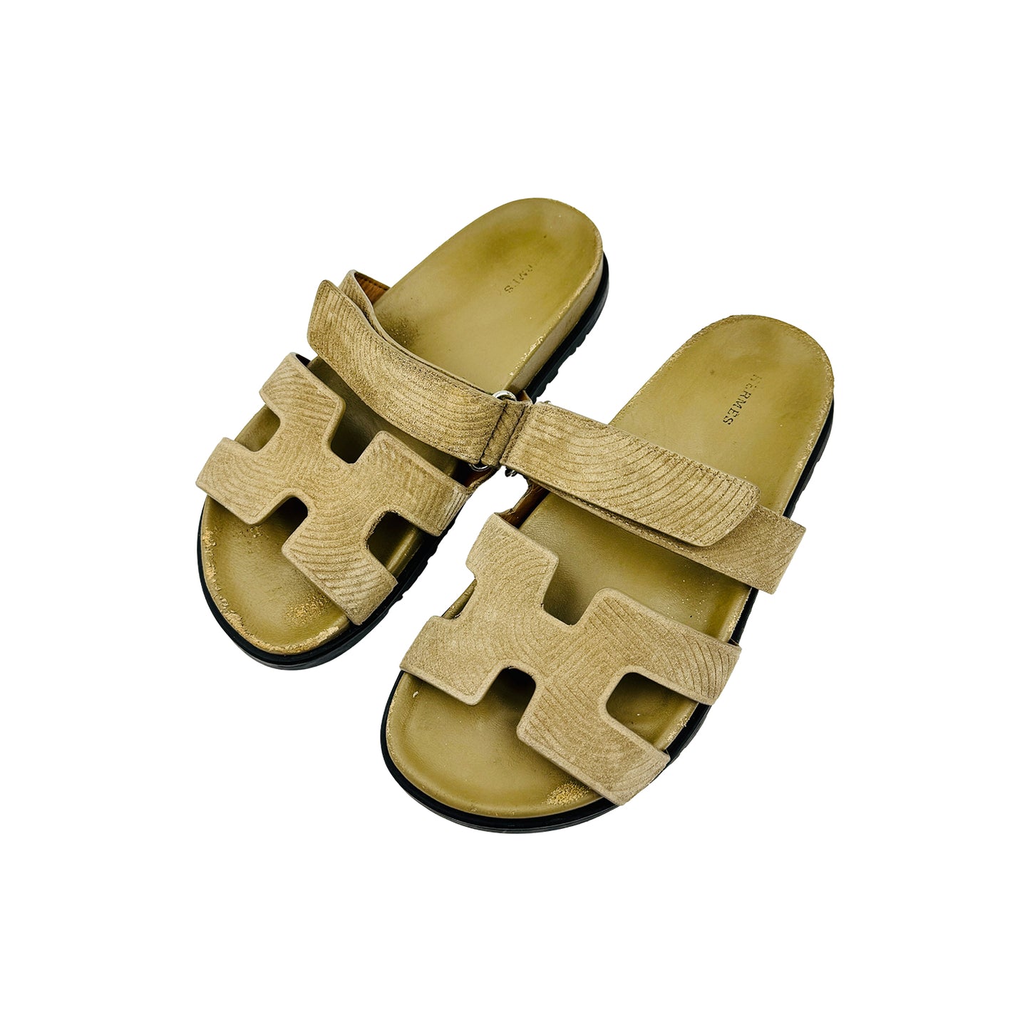 Hermès Chypre Beige Suede Sandal Slides (Size 40/40.5) - H221148Z