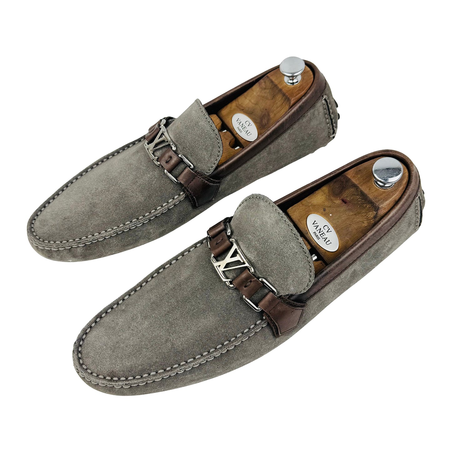 Louis Vuitton Hockenheim Gray Suede Loafers (Size 45) - ND0125