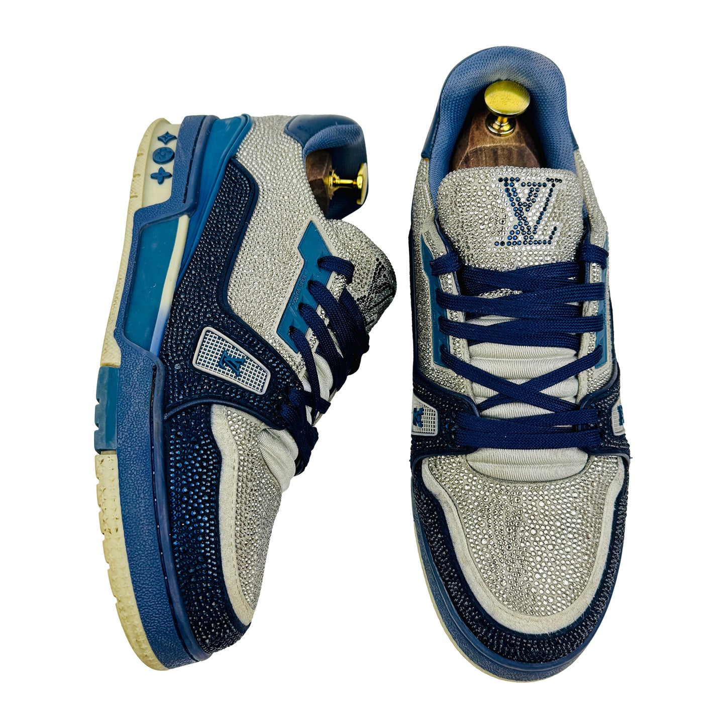 Louis Vuitton LV Trainer Crystal 'Marine' Sneakers (Size 41)