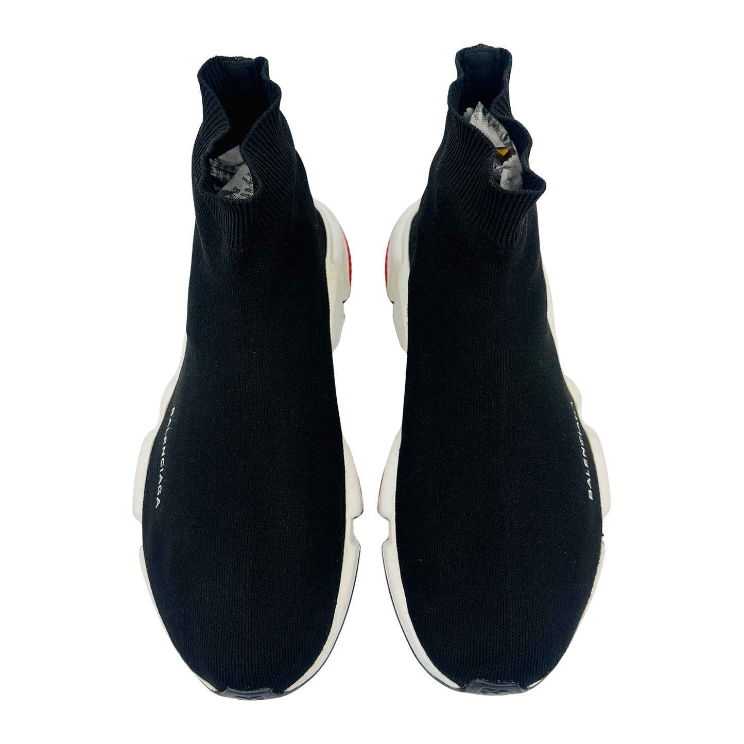Balenciaga Speed Trainer 'Black White Red' Shoes (Size 43)
