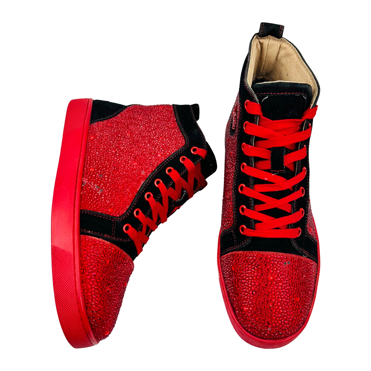Christian Louboutin Louis Strass High Top Sneakers (Size 42)