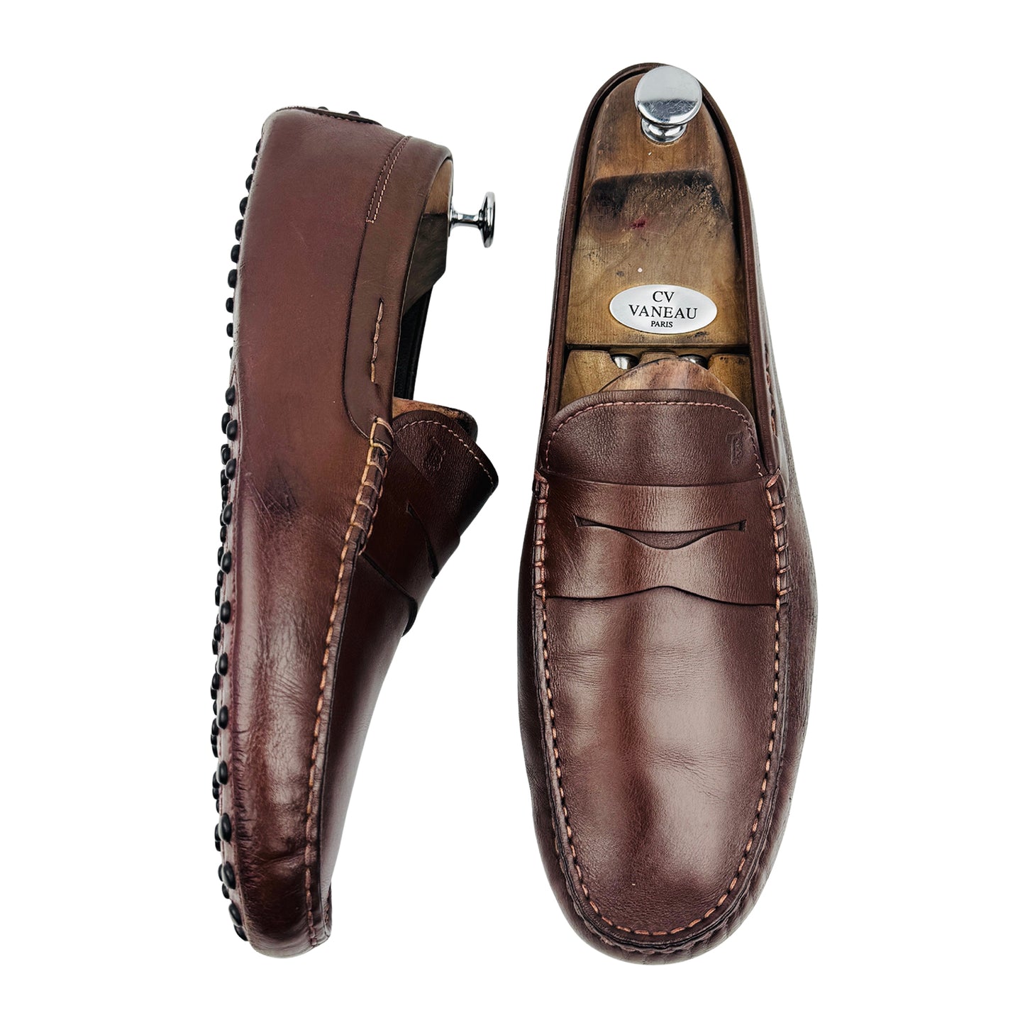 Tod’s Men's Brown Leather Gommino Loafers (Size 45)