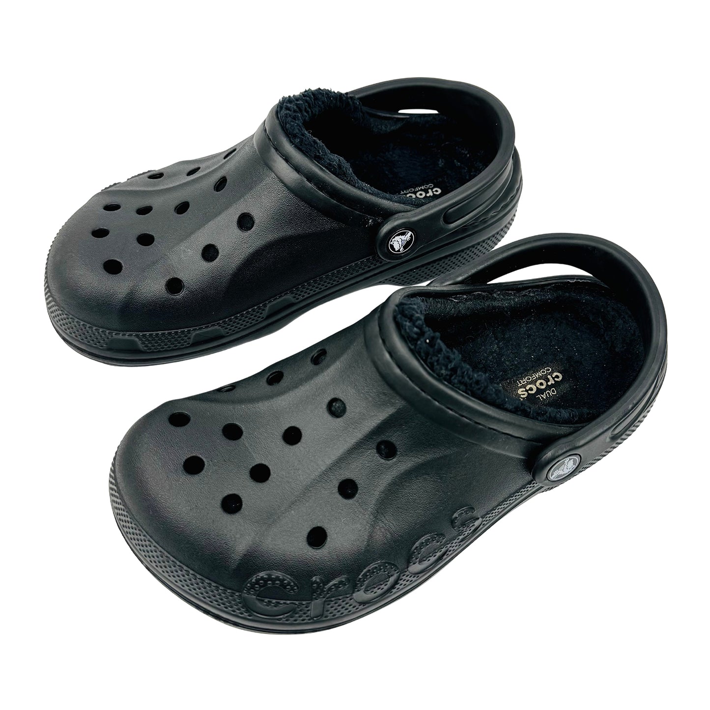 Crocs Unisex Baya Lined Black Clogs (Size 38)