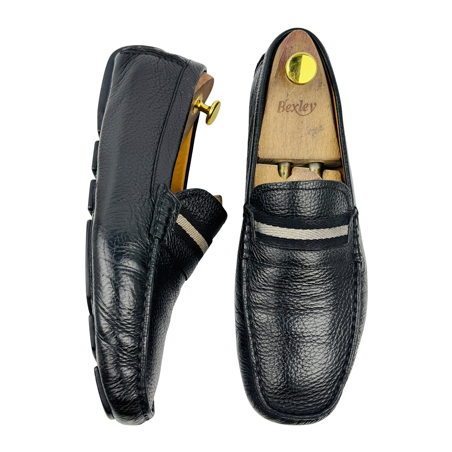 Bally Wabler Black Grained Leather Loafers (Size 42.5/43)