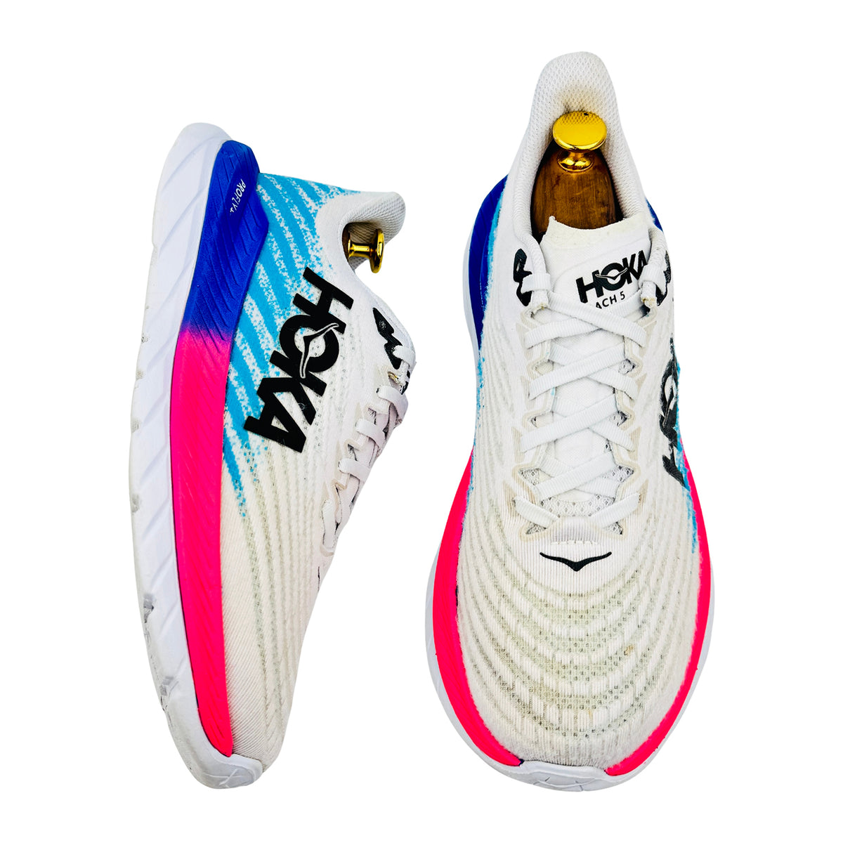 Hoka Mach 5 'White Scuba Blue' Shoes (Size 42.5) - 1127893-WSBB
