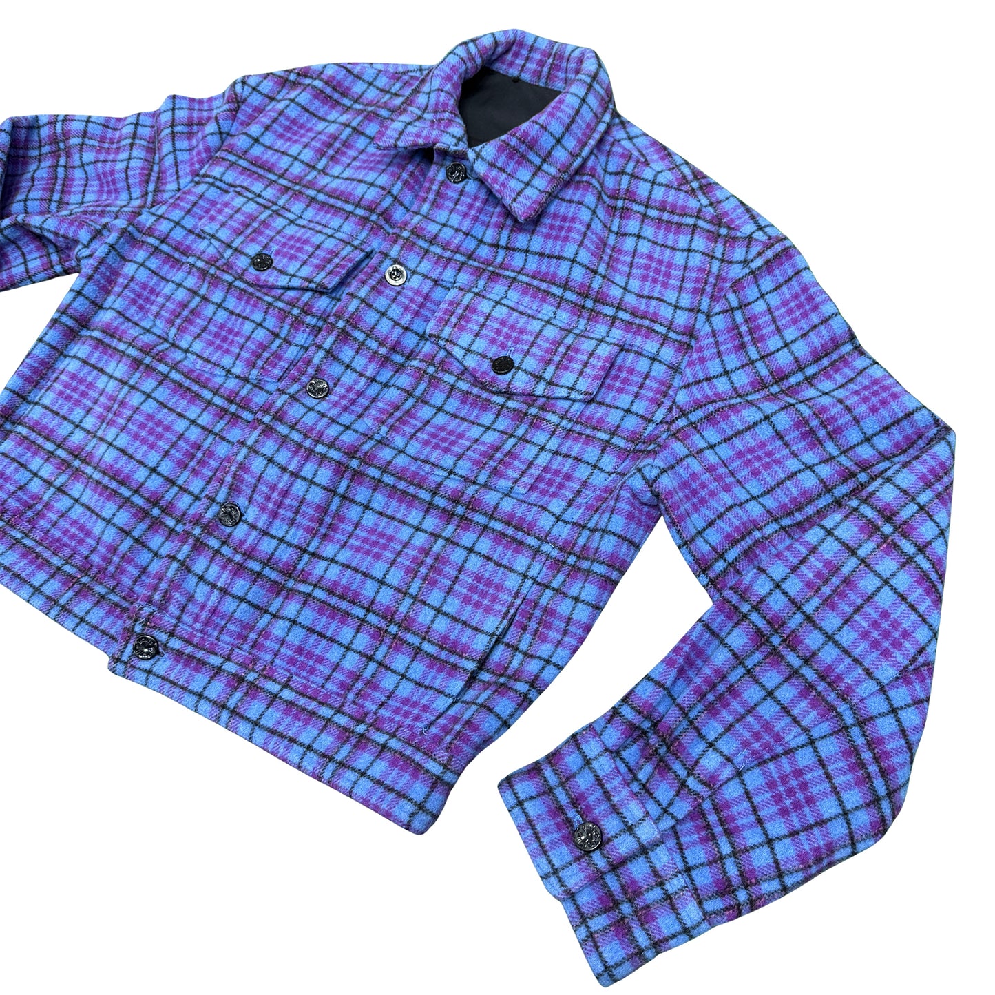 Louis Vuitton Cropped Flannel Blouson Trucker Jacket (Size Large/XL)