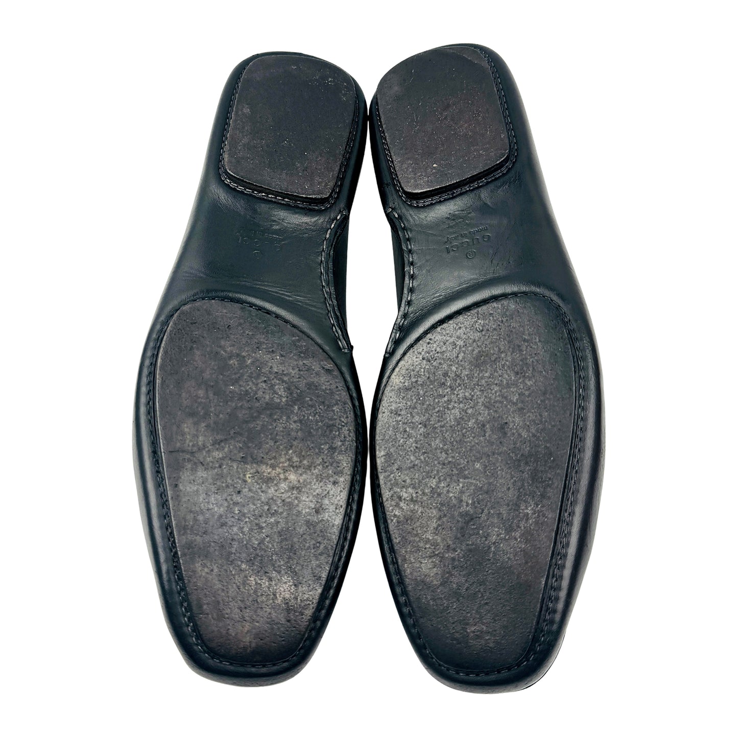 Gucci Men's Black Horsebit Driving Loafers (Size 44/44.5)