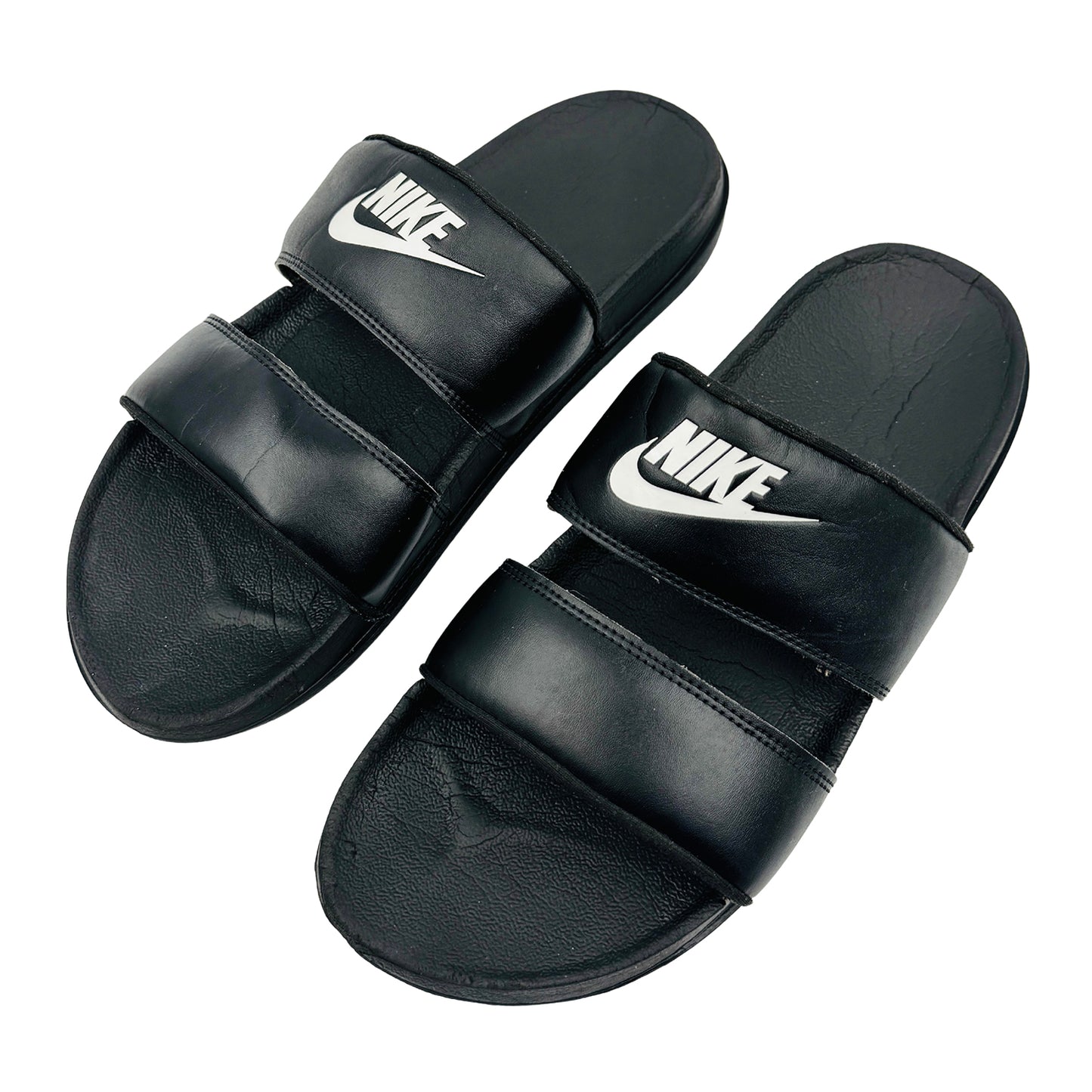 Nike Offcourt Duo Black Leather Slides (Size 43)