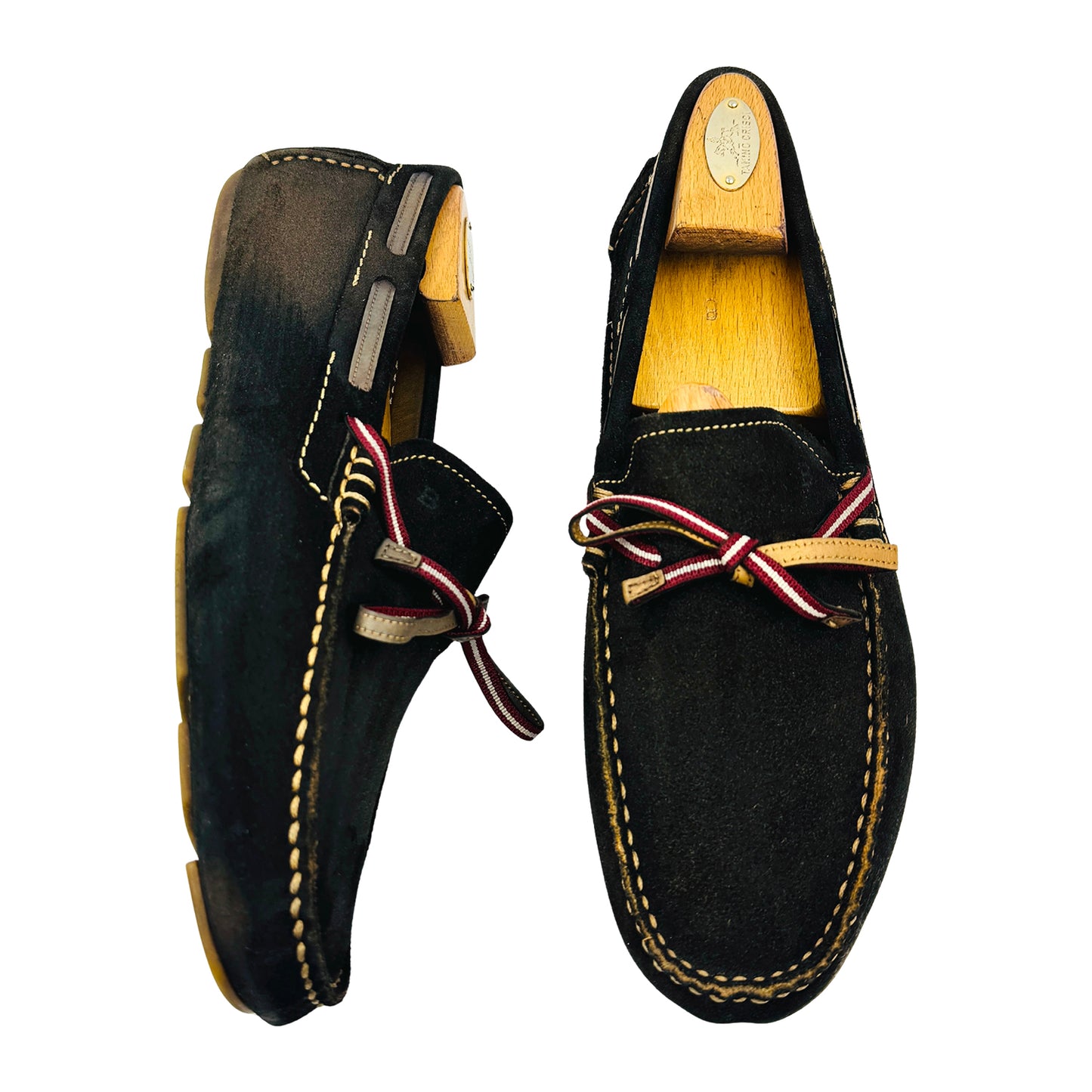 Bally Men's Dark Brown Suede Driving Loafers (Size 43)