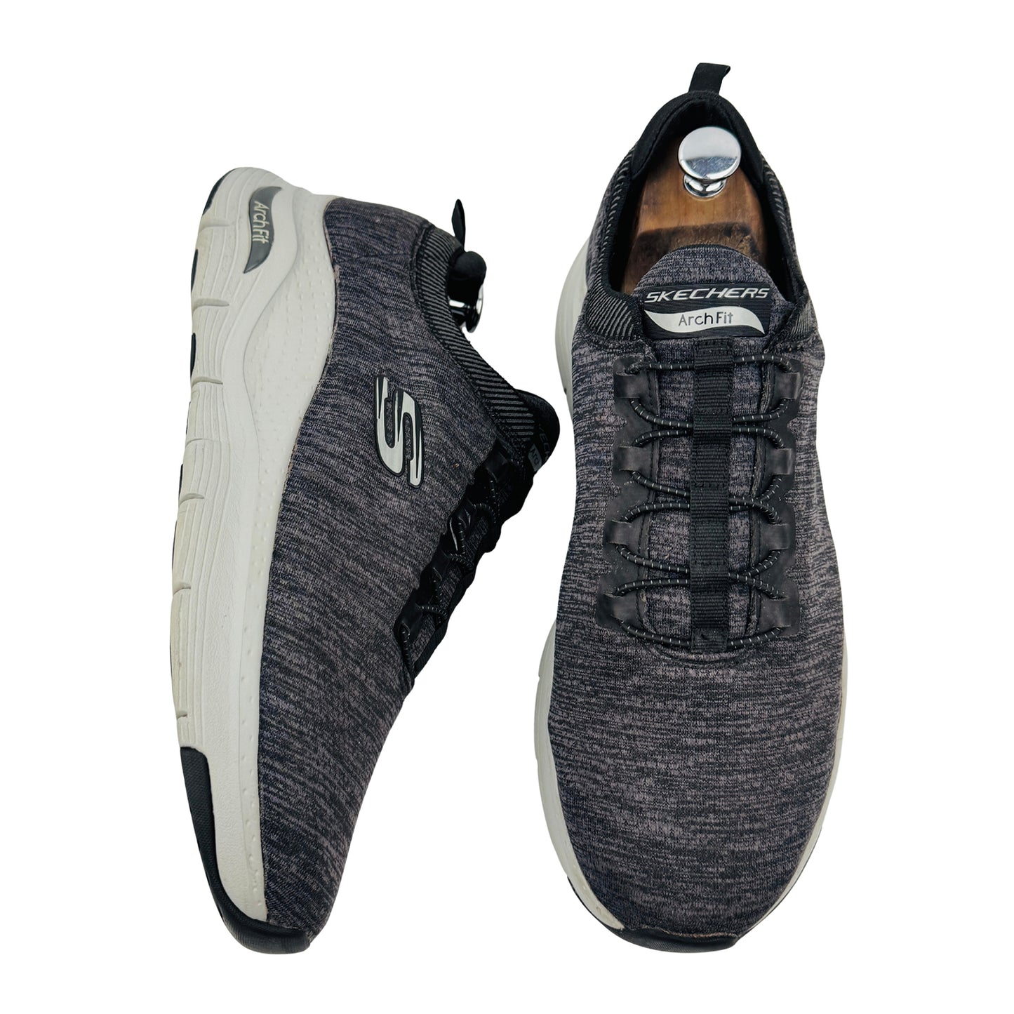 Skechers Arch Fit - Waveport Shoes (Size 45) - 232301 BKGY