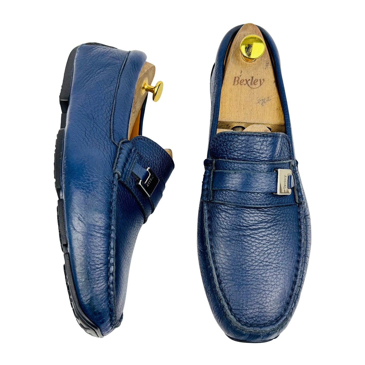 Bally Men's Picaro Blue Leather Loafers (Size 42.5/43)
