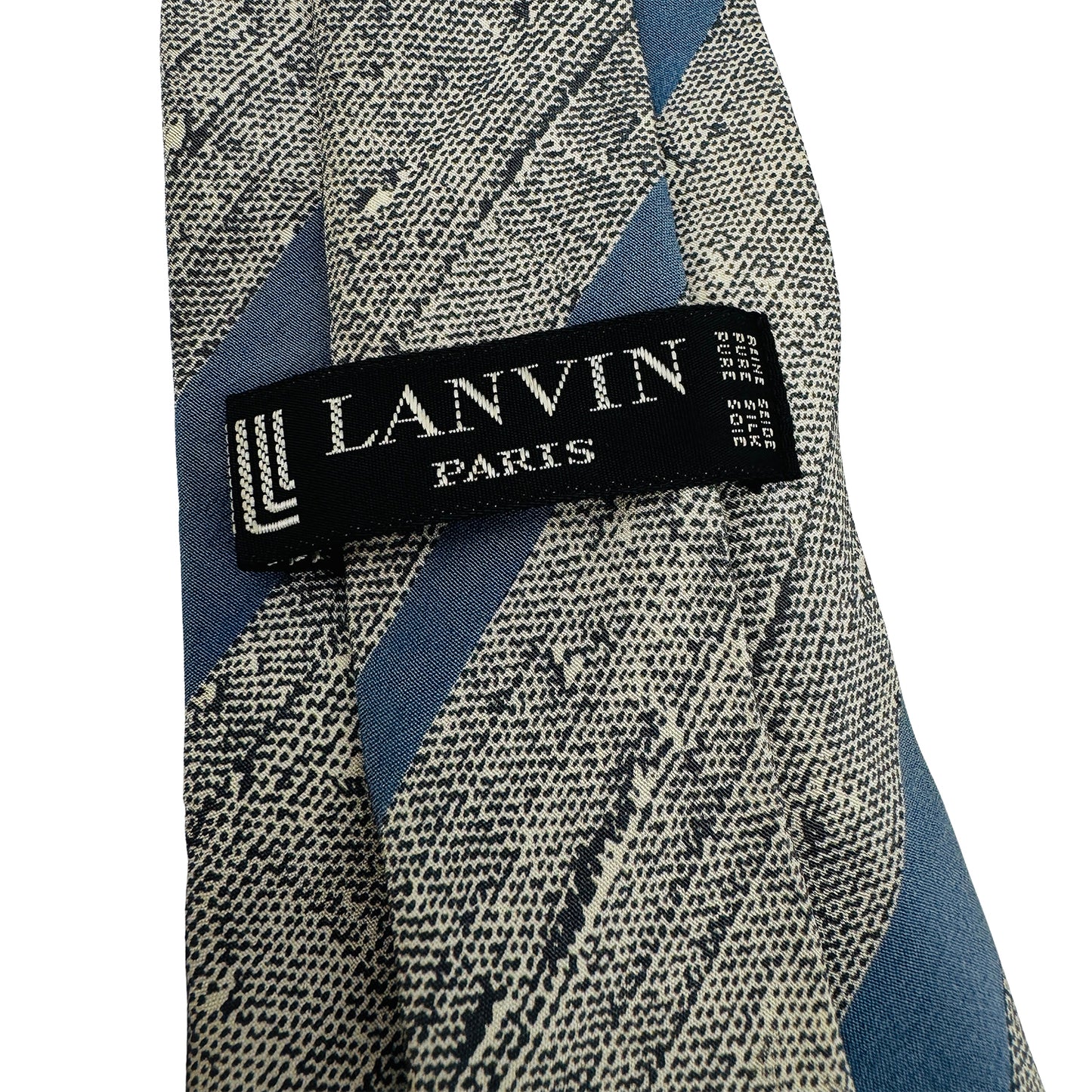 Lanvin Paris Dusty Blue 'Diagonal Pattern' Tie (Size Regular)