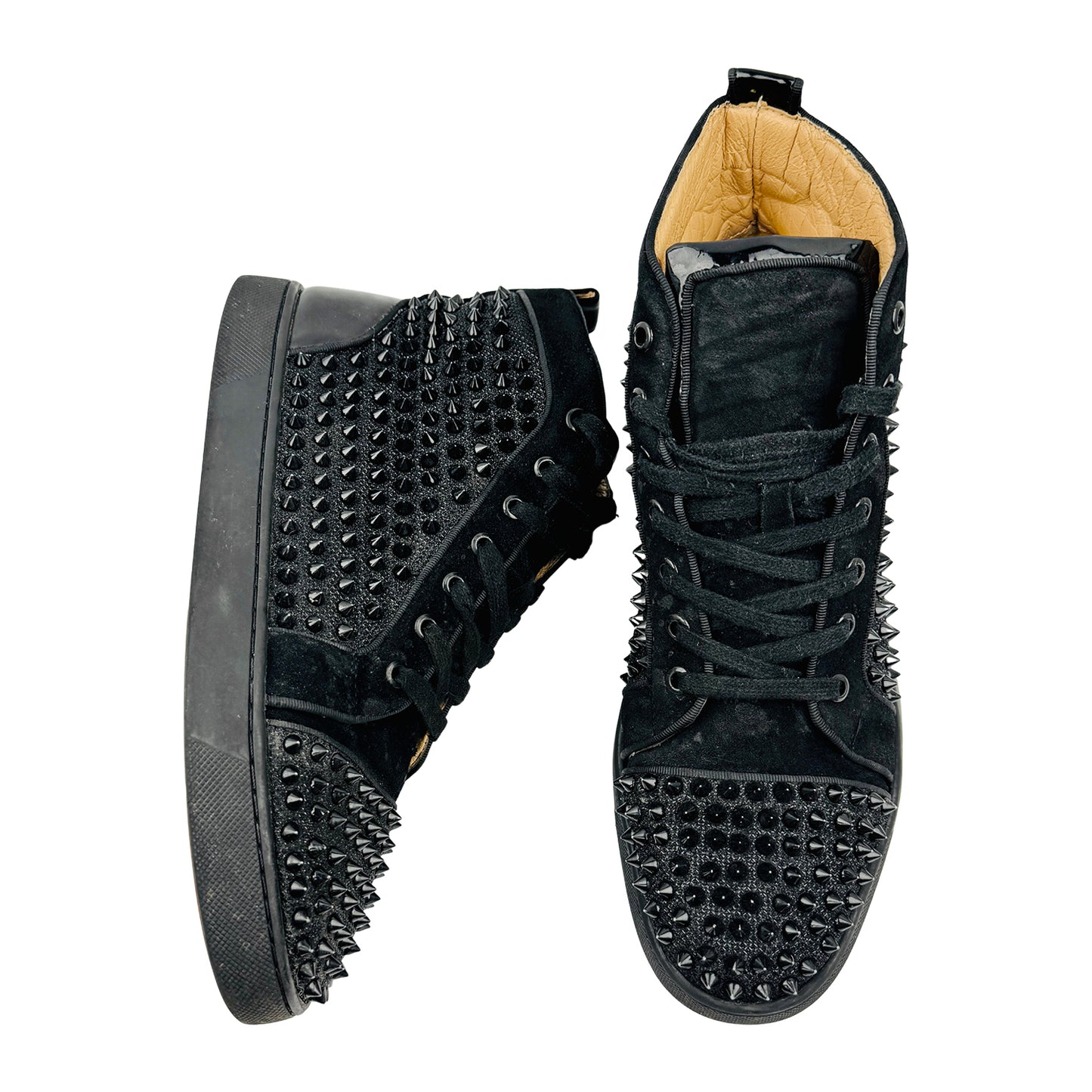 Christian Louboutin Louis Spike Black Sneakers (Size 42.5)