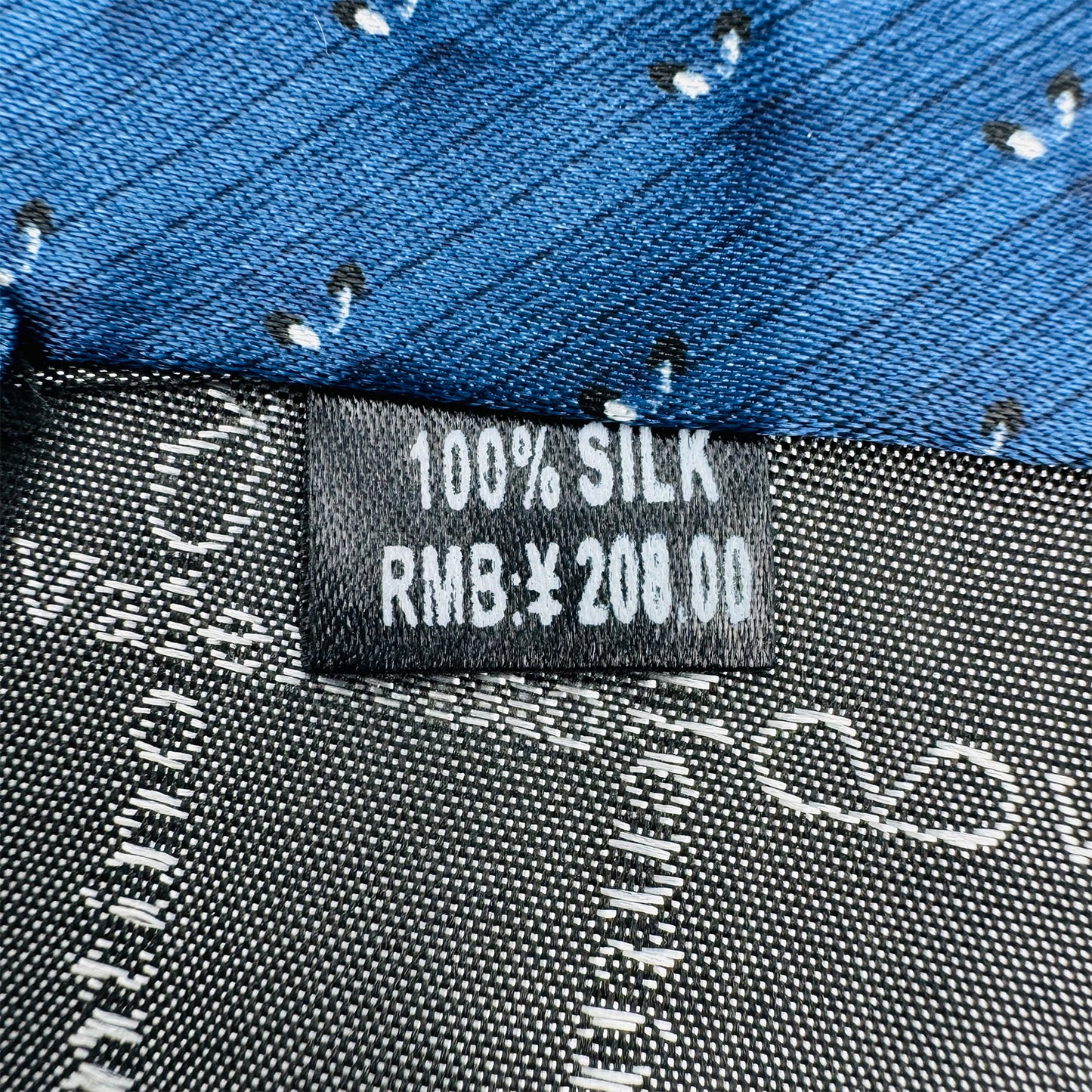 Valentino Blue 'Micro-Dot/Motif Pattern' Silk Tie (Size Regular)