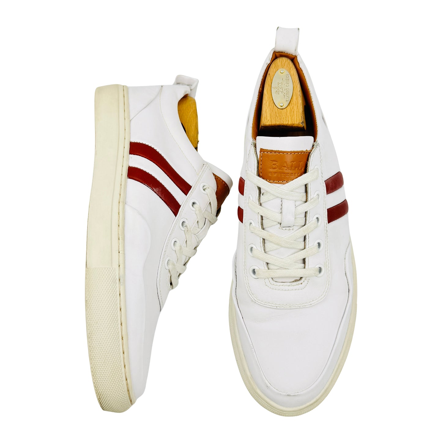 Bally Men's Oriano White Leather Sneakers (Size 41)