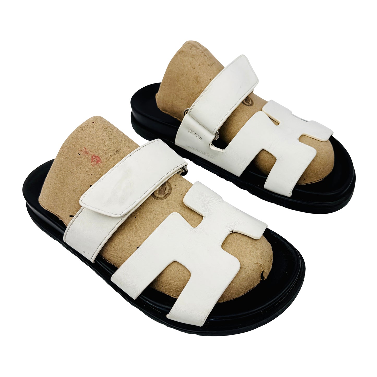 Hermes Chypre Black White Slippers (Size 38/39) - FR211114Z
