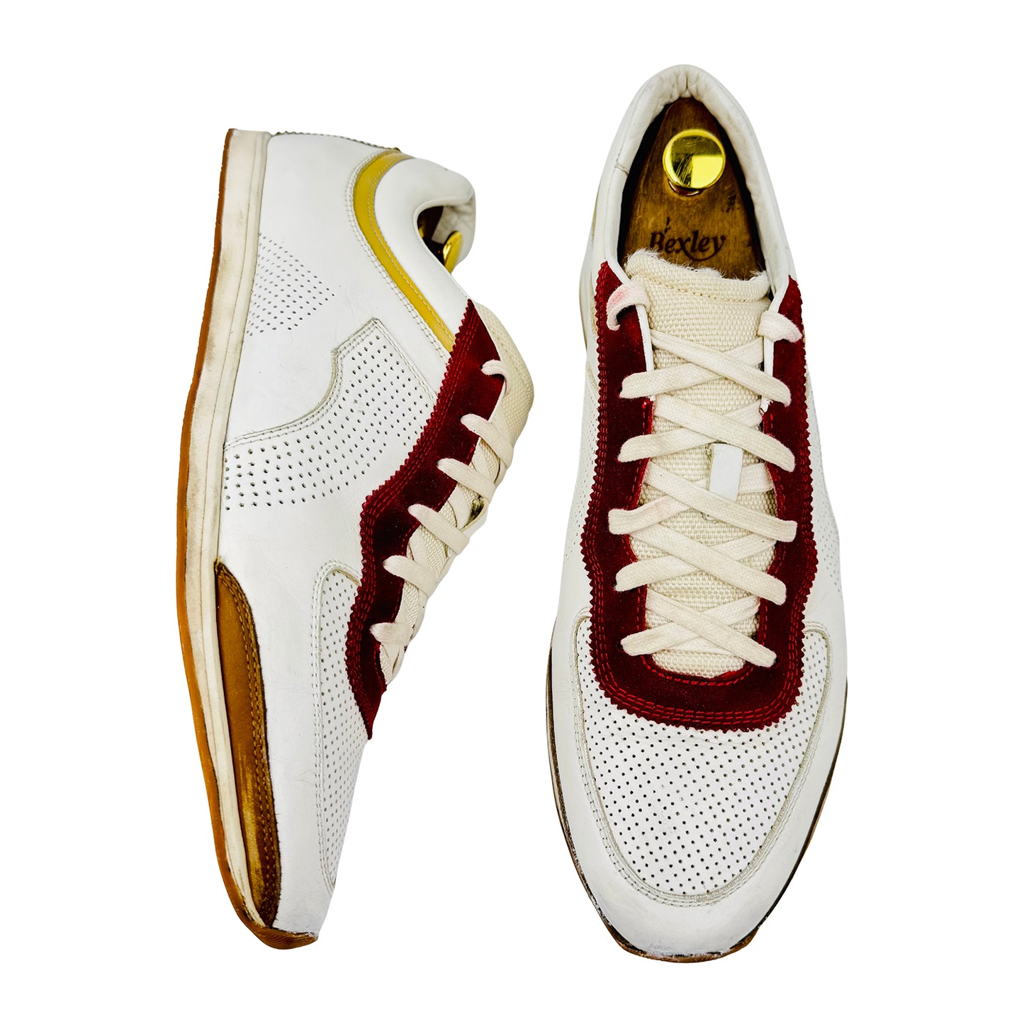 Salvatore Ferragamo White Leather Sneakers (Size 44.5) - Z18U