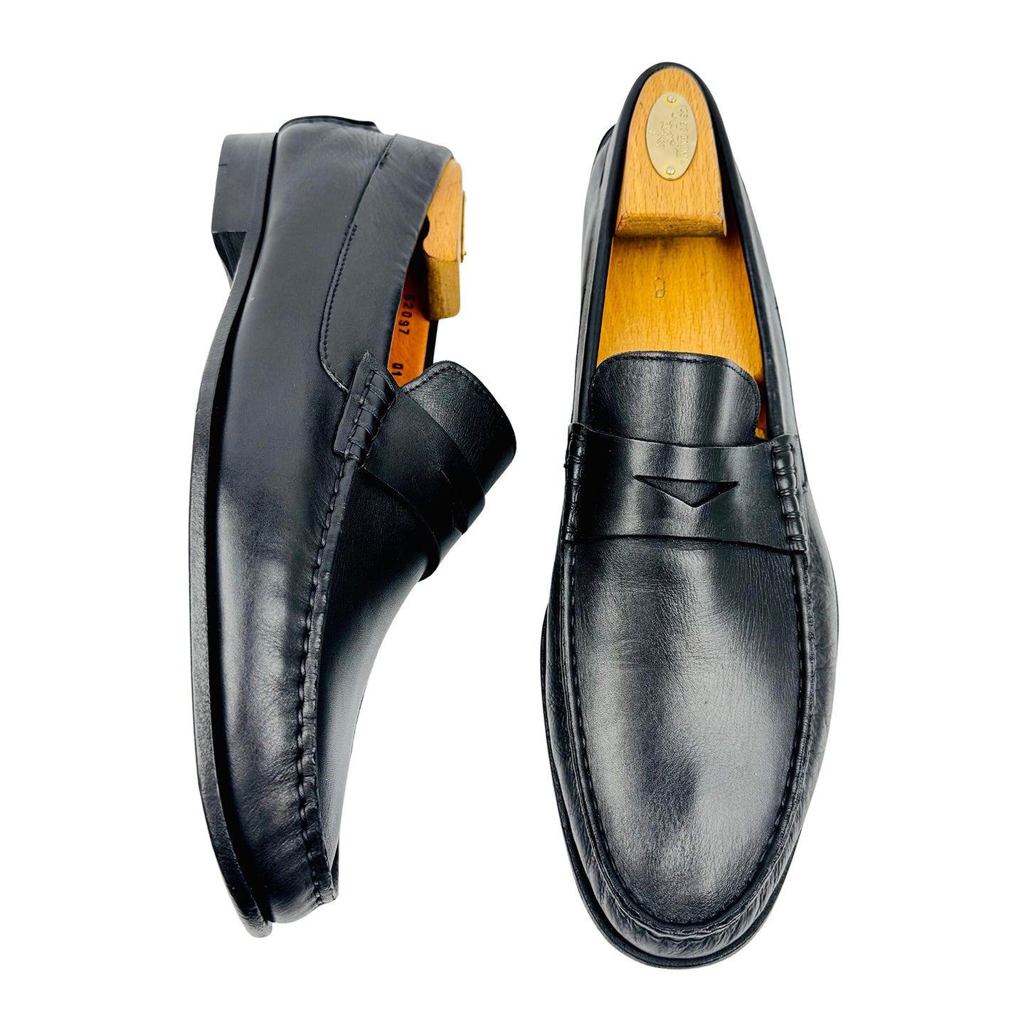 Santoni Fergus Genuine Calfskin Leather Loafers (Size 43/43.5)