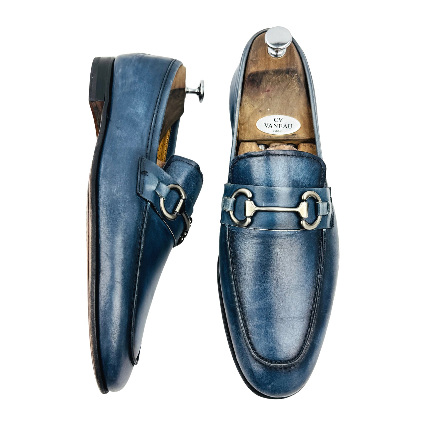 Calce Men's Blue Horsebit Loafers (Size 43.5)