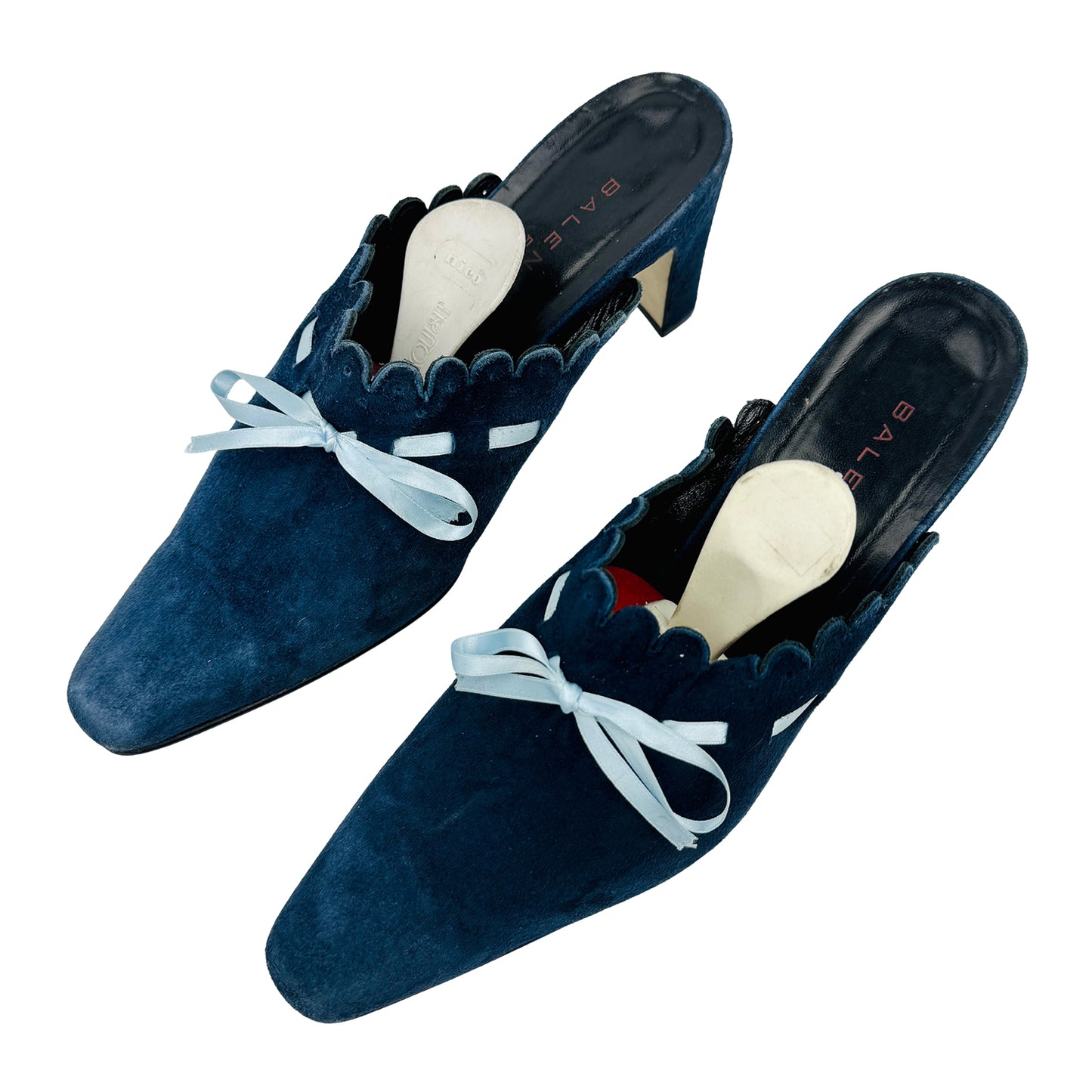 Balenciaga Women's Blue Suede Heels (Size 35.5)