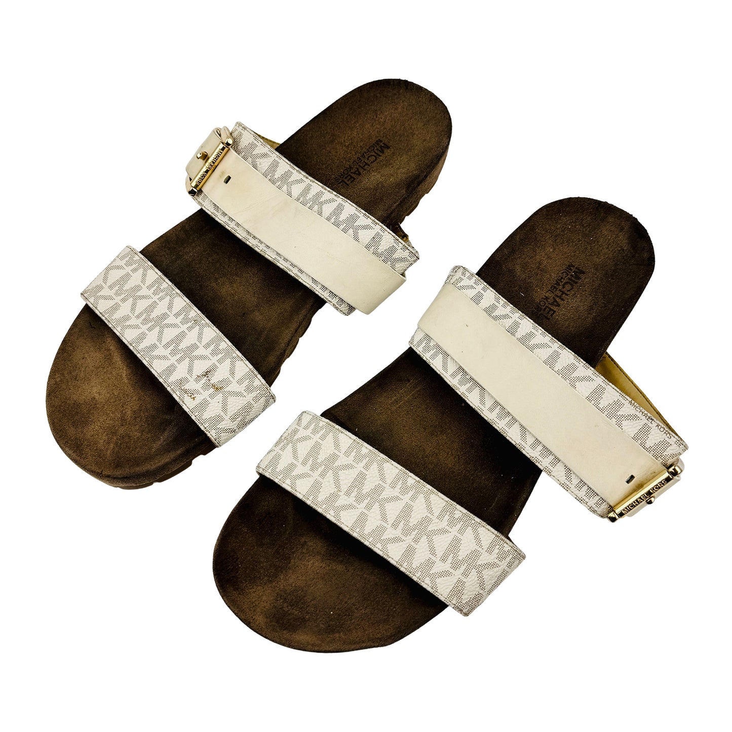 Michael Kors Mylah Off-White Sandal Slides (Size 38)