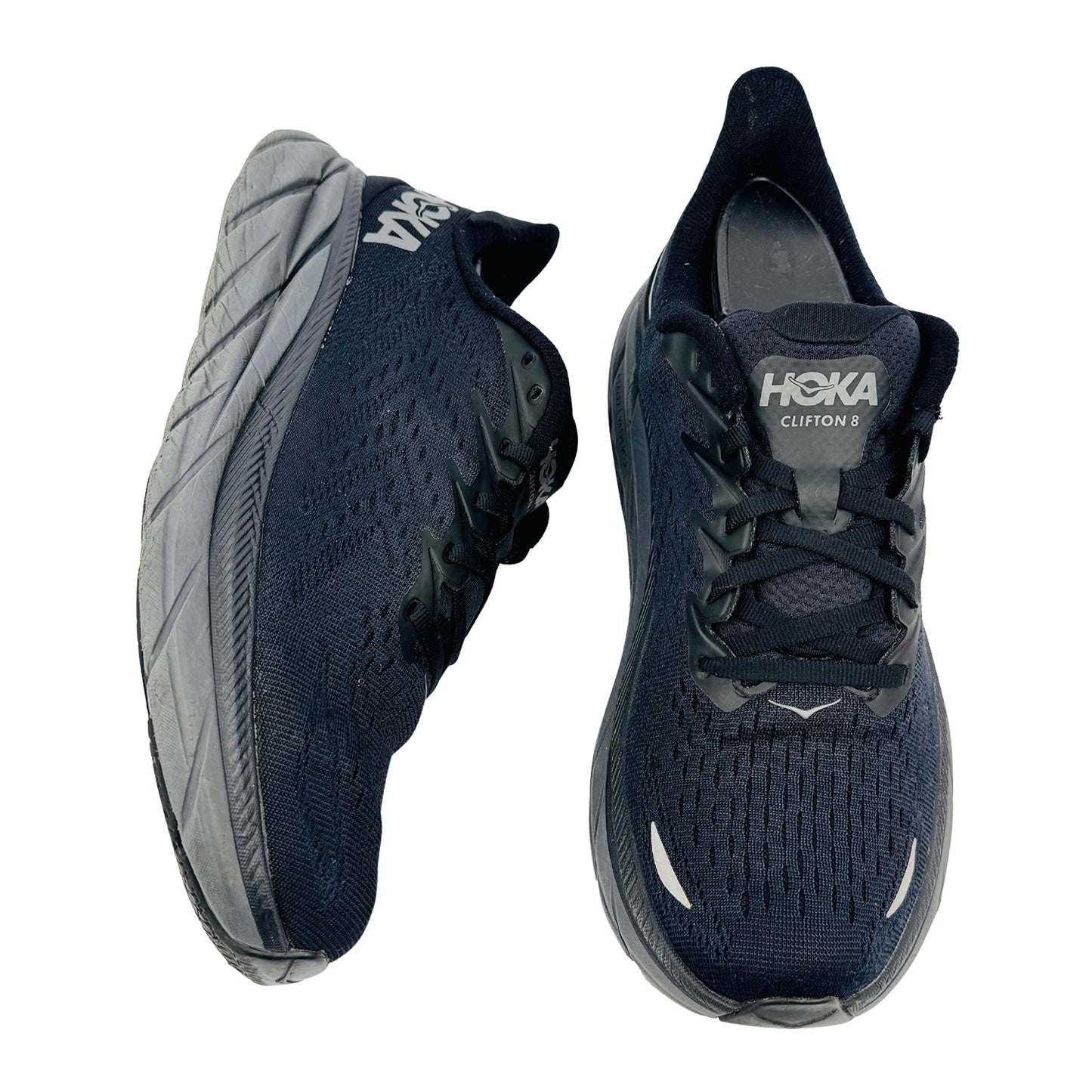 Hoka One One Clifton 8 Black Shoes (Size 42/42.5) - 1119393‑BBLC