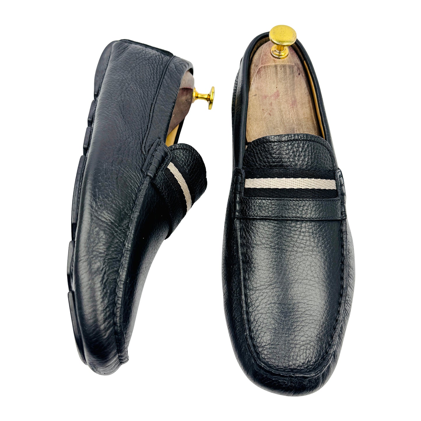 Bally Men's Pilot Driver Grained Leather Loafers (Size 42/42.5)