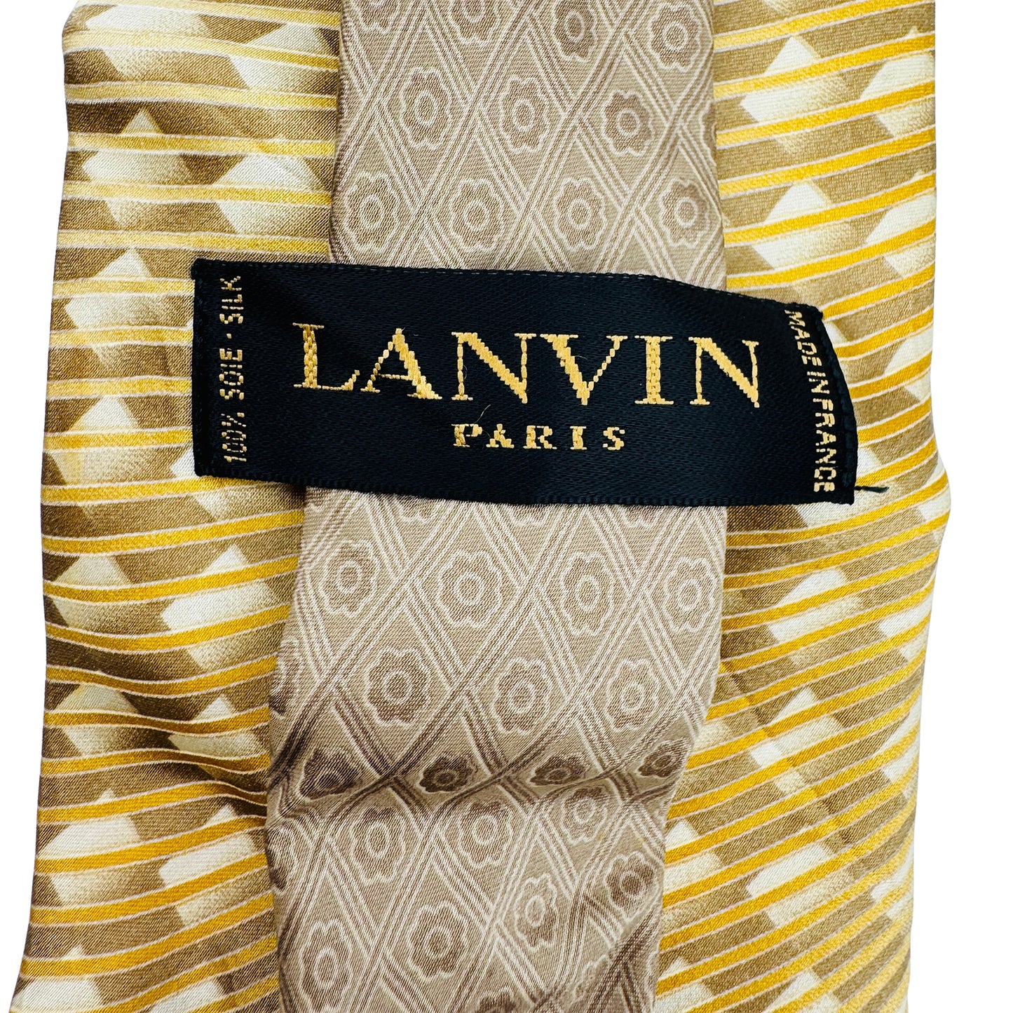 Lanvin Mustard Gold 'Accents' Silk Tie (Size Regular)