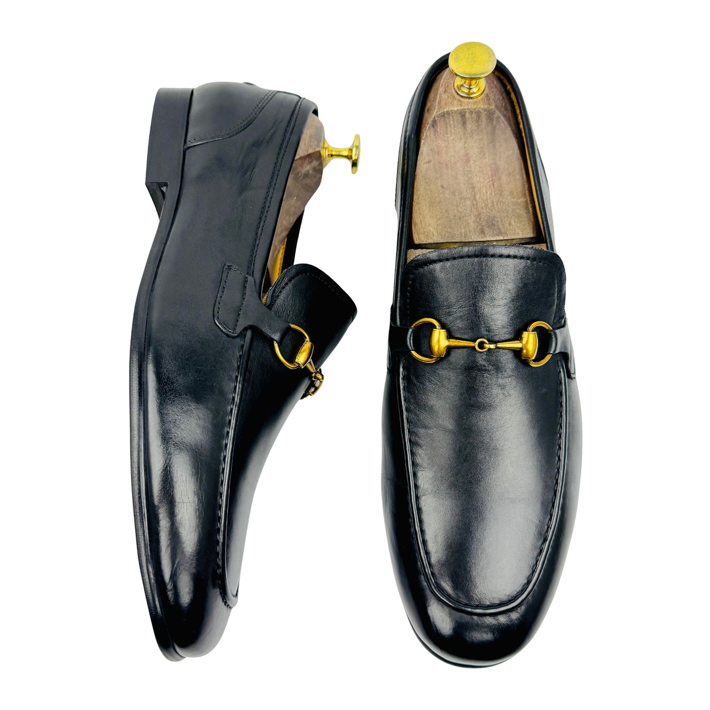 Gucci Jordaan Black Horsebit Loafers (Size 42) - 406994