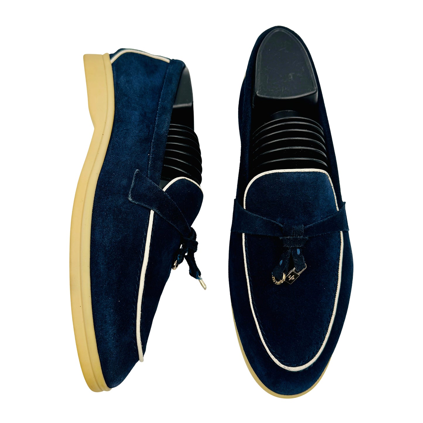 Loro Piana Summer Charms Walk Blue Loafers (Size 41) - H18068