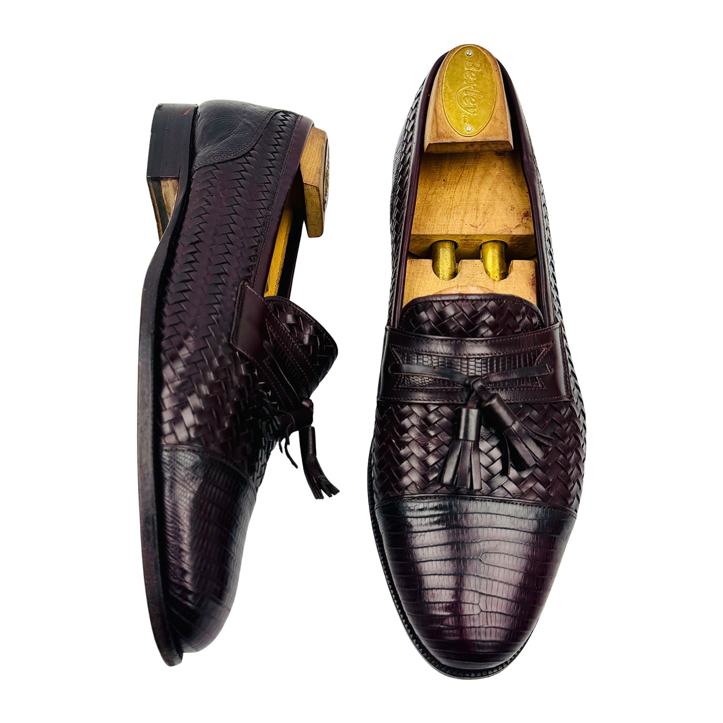 Bally Leather 'Oxblood' Tassel Loafers (Size 40)