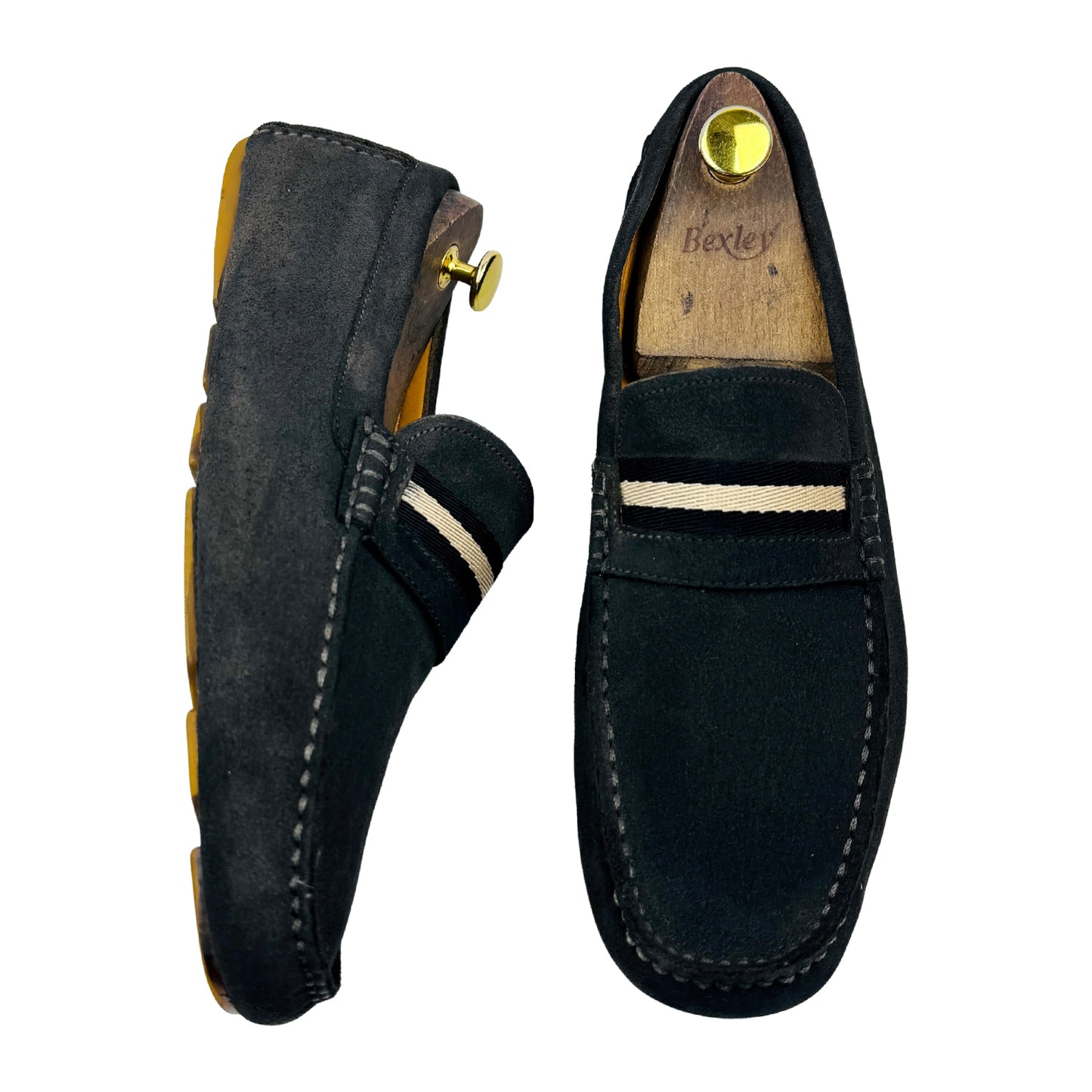 Bally Wabler Black Suede Driving Loafers (Size 43)