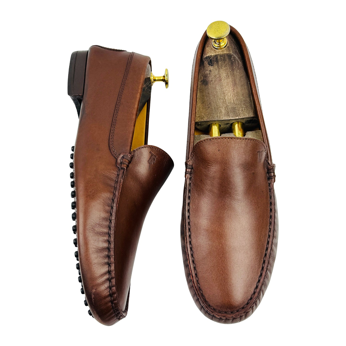 Tod's Brown Leather Gommino Loafers (Size 42/42.5)