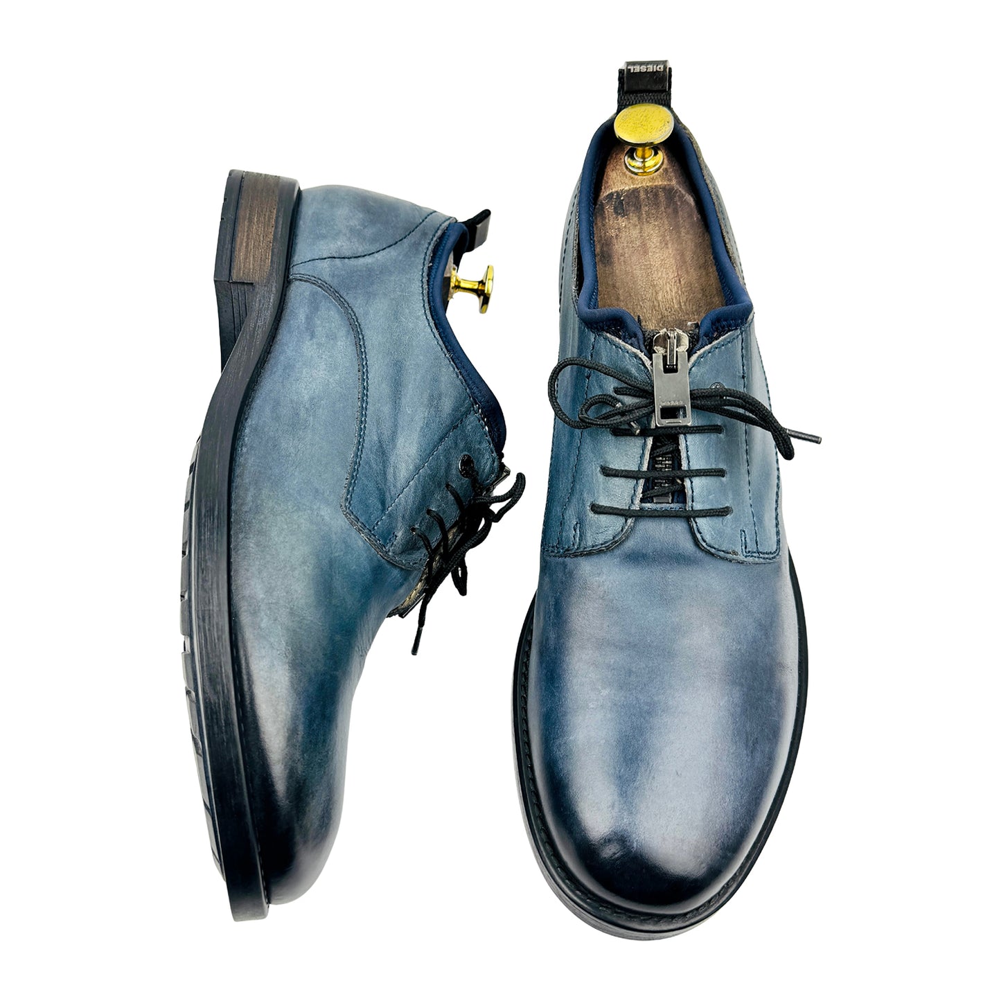Diesel 'Neo Blue' Leather Derby Shoes (Size 42.5)