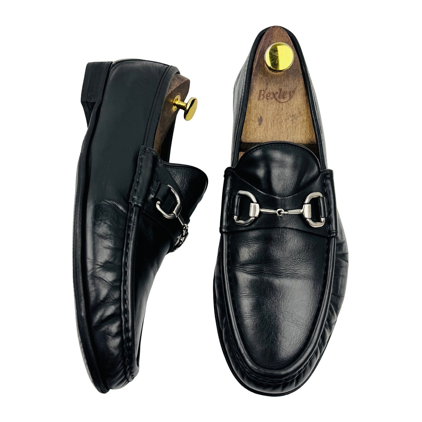 Gucci Men's Black Leather Horsebit Loafers (Size 42.5)