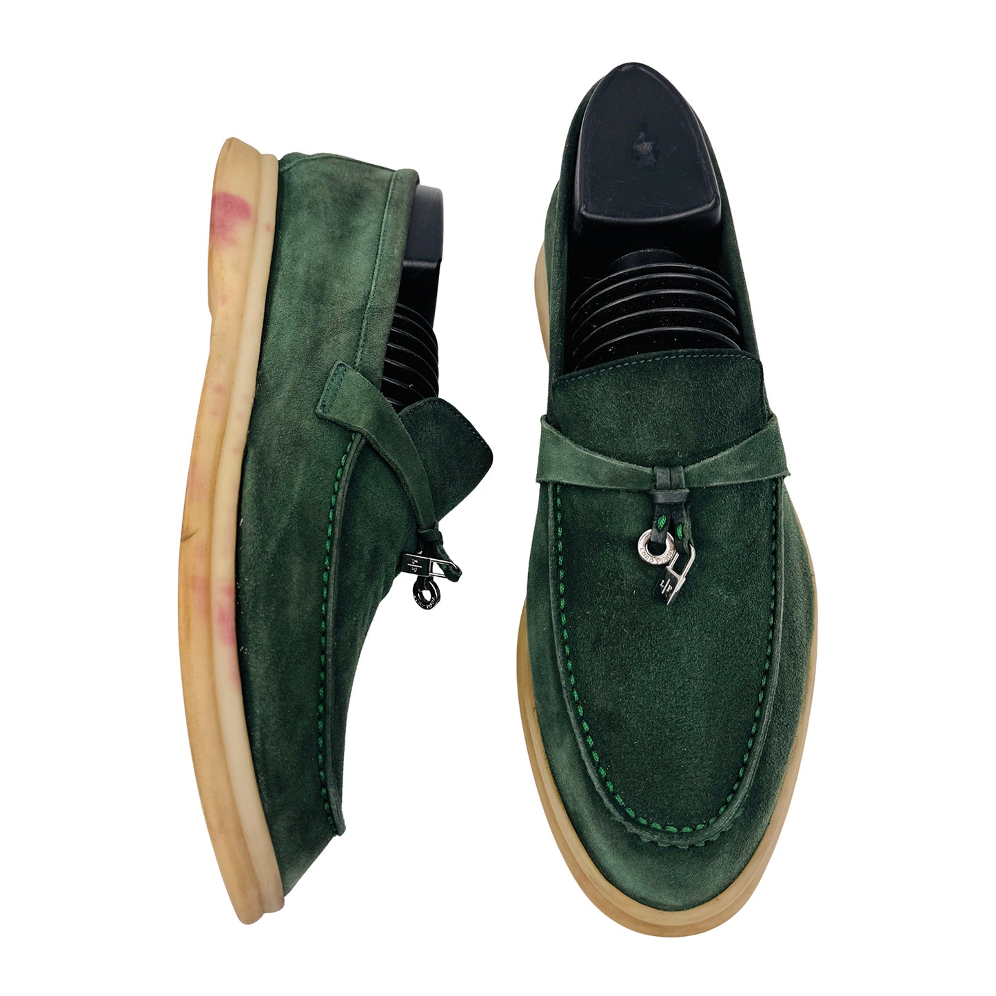 Loro Piana Summer Charms Walk 'Green' Loafers (Size 40)