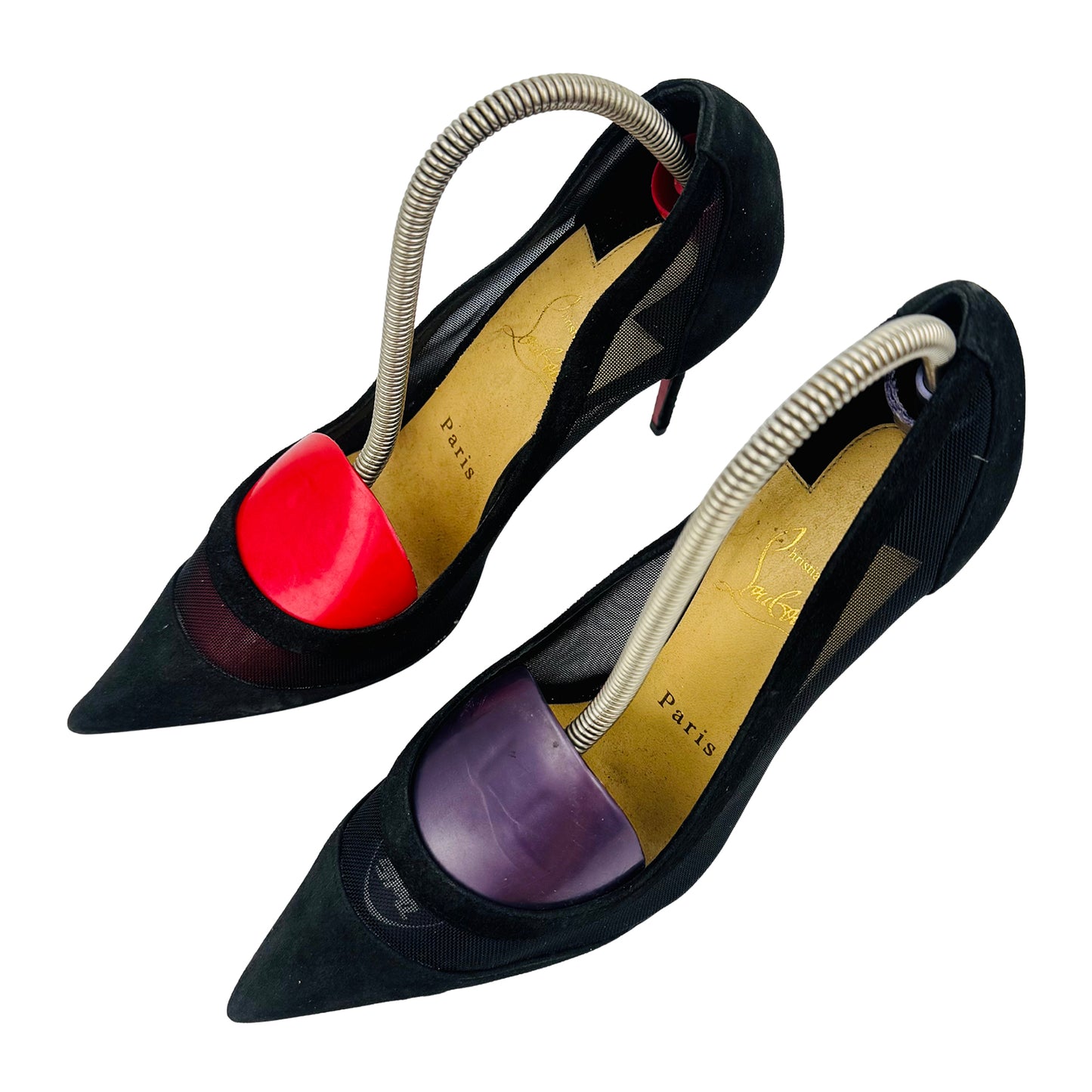 Christian Louboutin Galativi 100 Black Suede Pumps (Size 36.5)