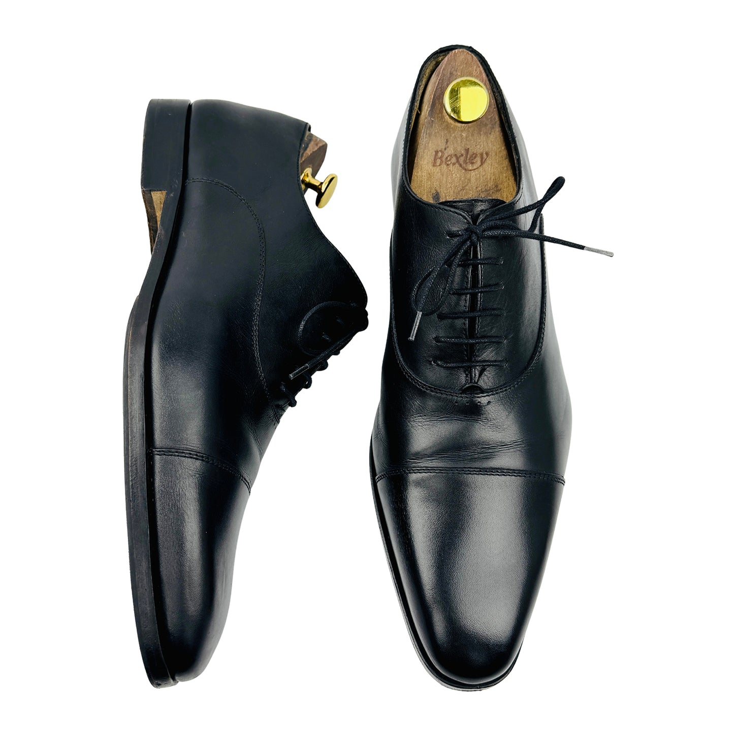 Bexley Men's Black Leather Oxfords (Size 43)