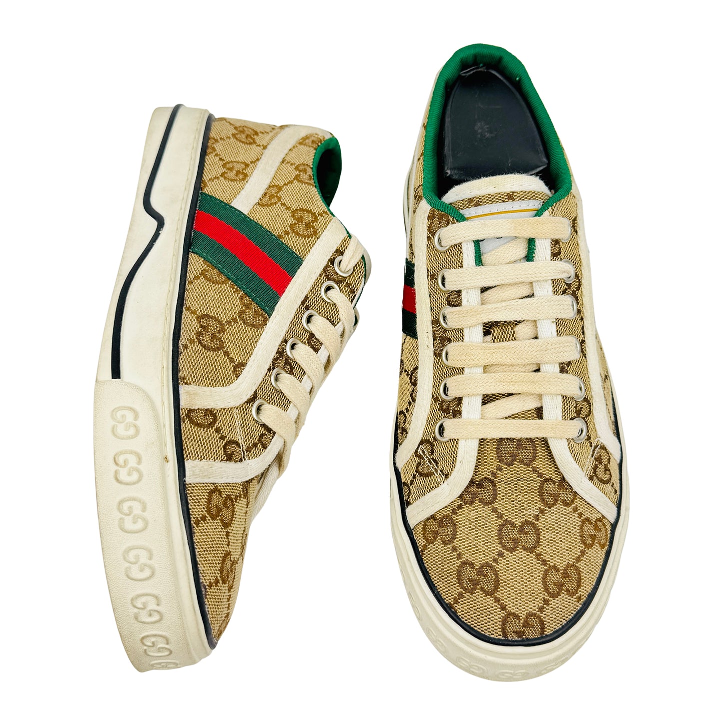Gucci Tennis 1977 Beige Italian Sneakers (Size 38)