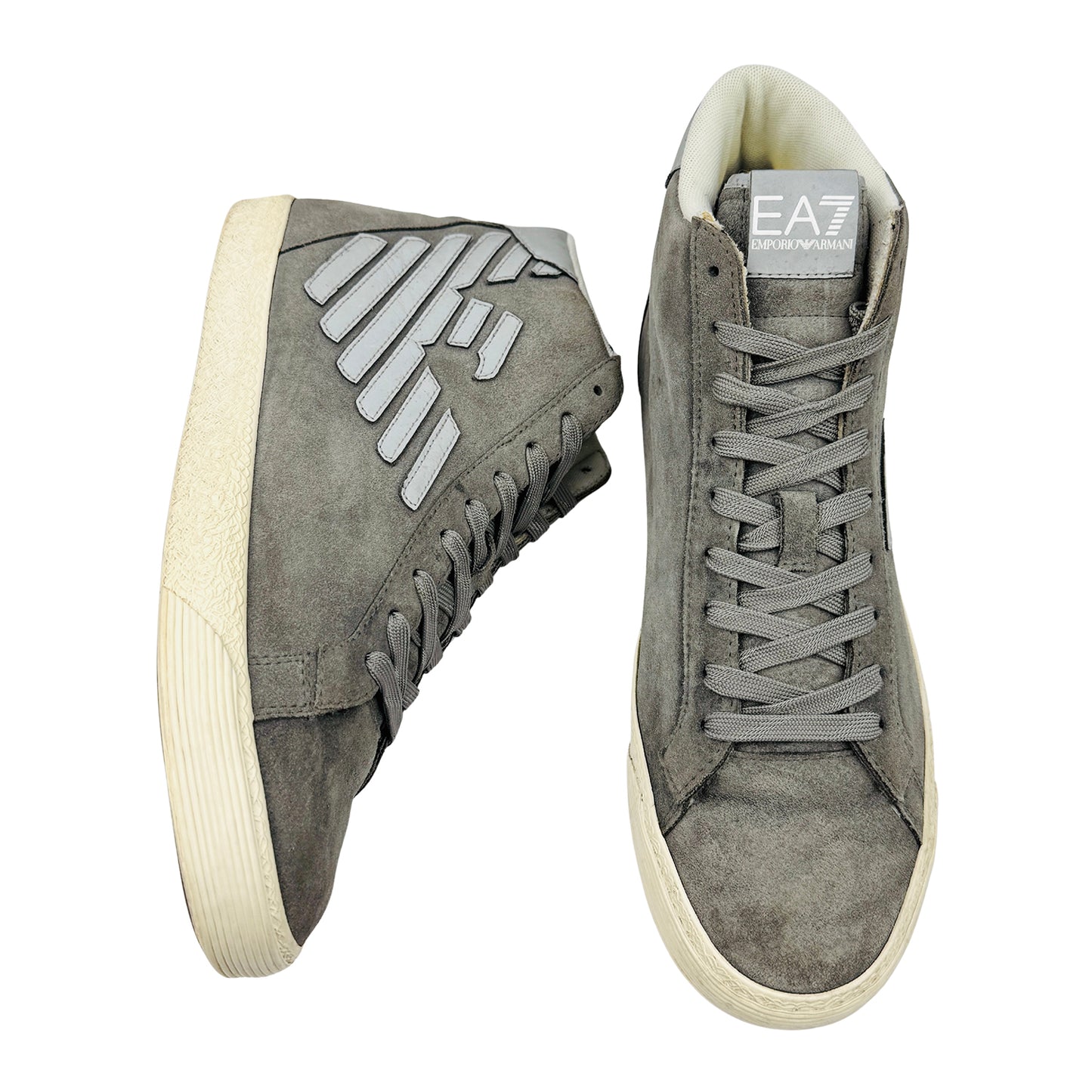 Emporio Armani EA7 Eagle Logo Suede Sneakers (Size 43/43.5)