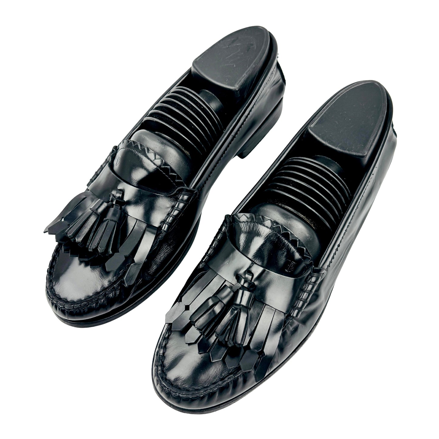 Tod's Black Leather Kiltie Tassel Loafers (Size 38.5)