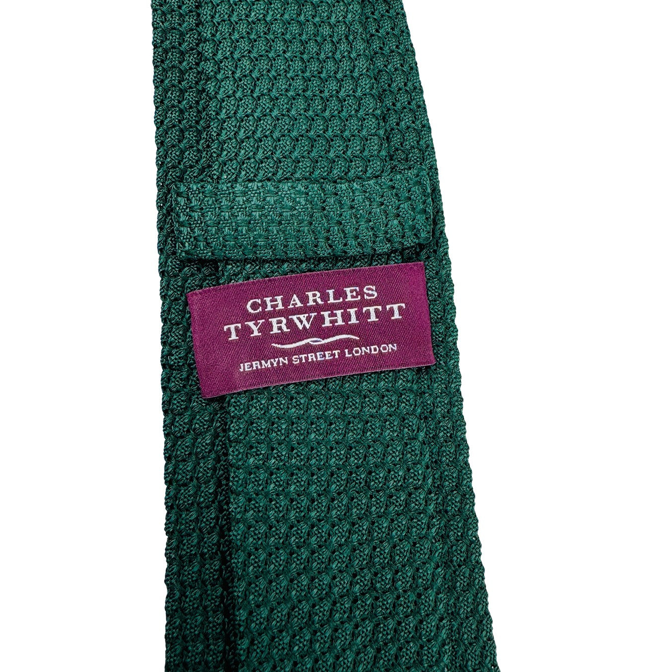 Charles Tyrwhitt Dark Green 'Grenadine Weave' Tie (Size Slim Fit)